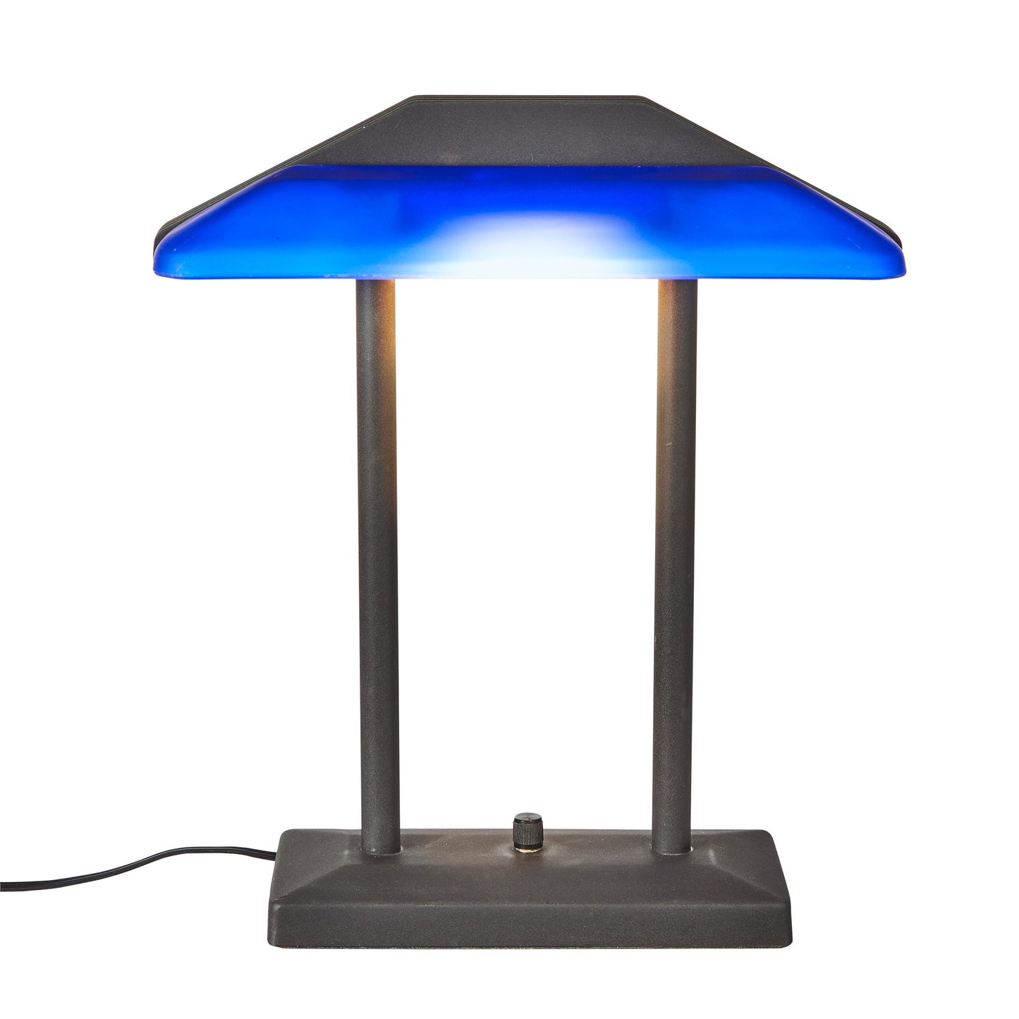 Tensor Blue Glass Bankers Lamp