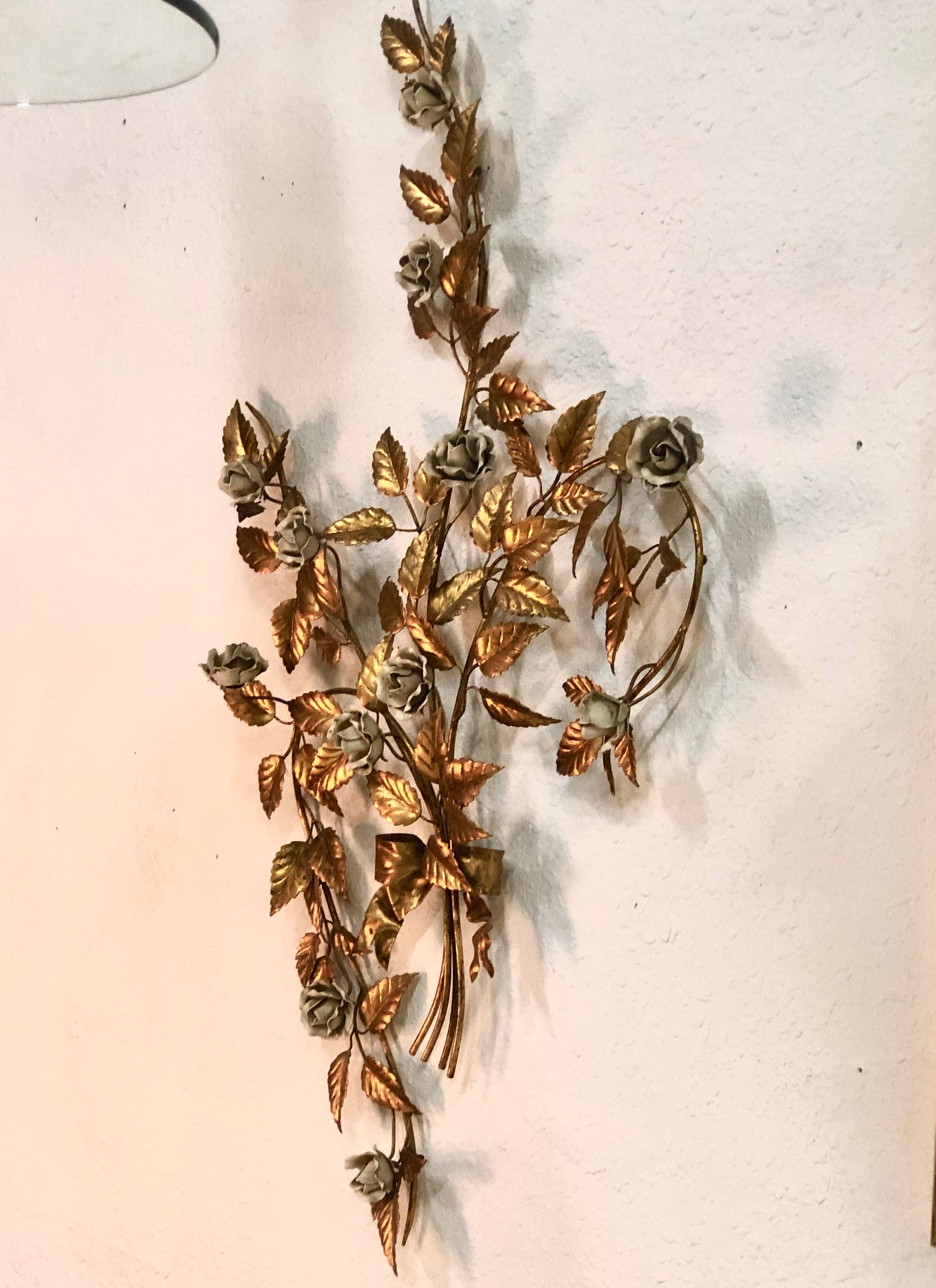 White Roses | Gilt Wall Sculpture | Italy