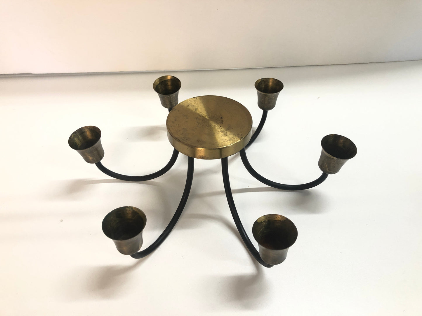 Round Candelabra | Brass & Iron | 6 Arms