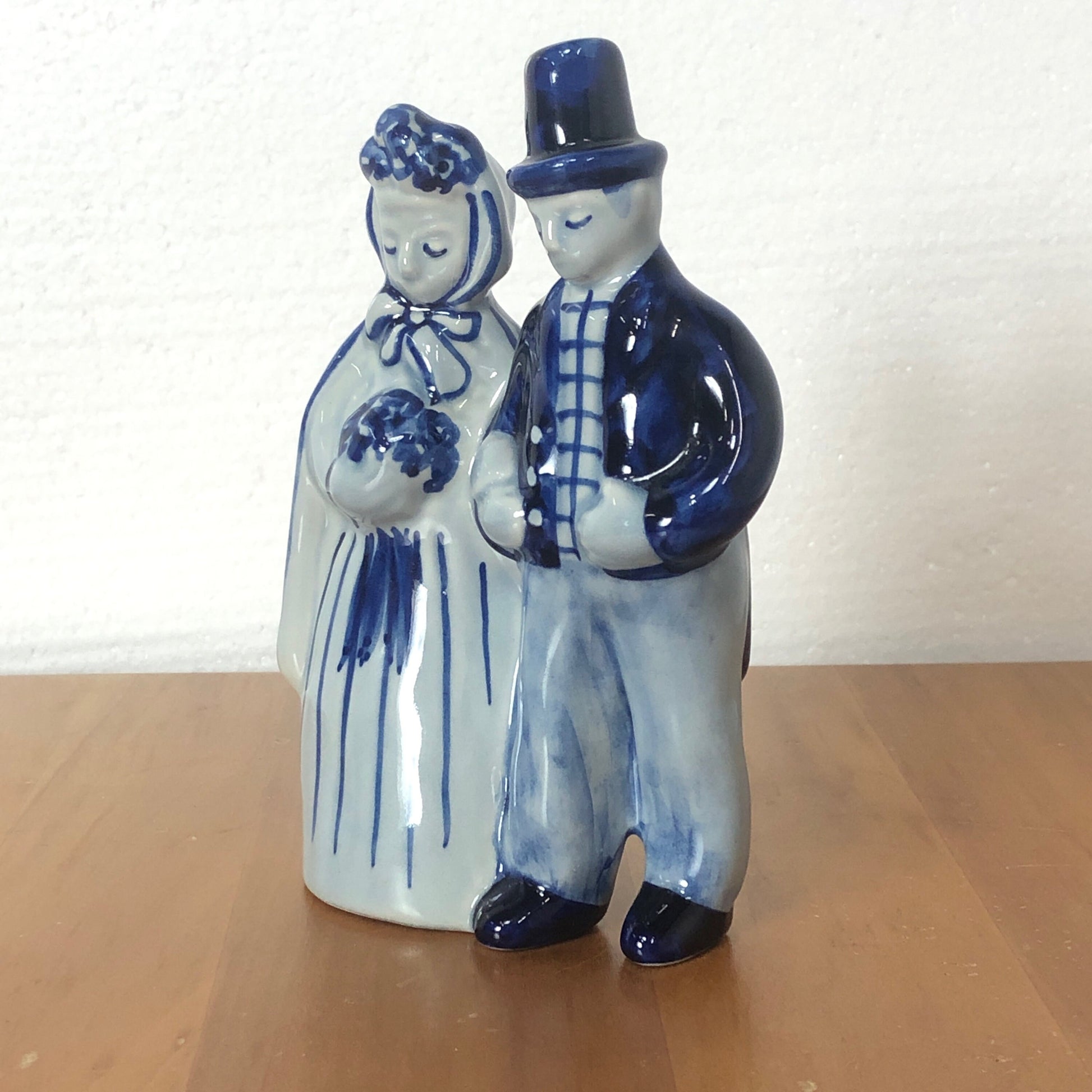 SoHolm Denmark Blue White Porcelain "Bride & Groom" Figurine