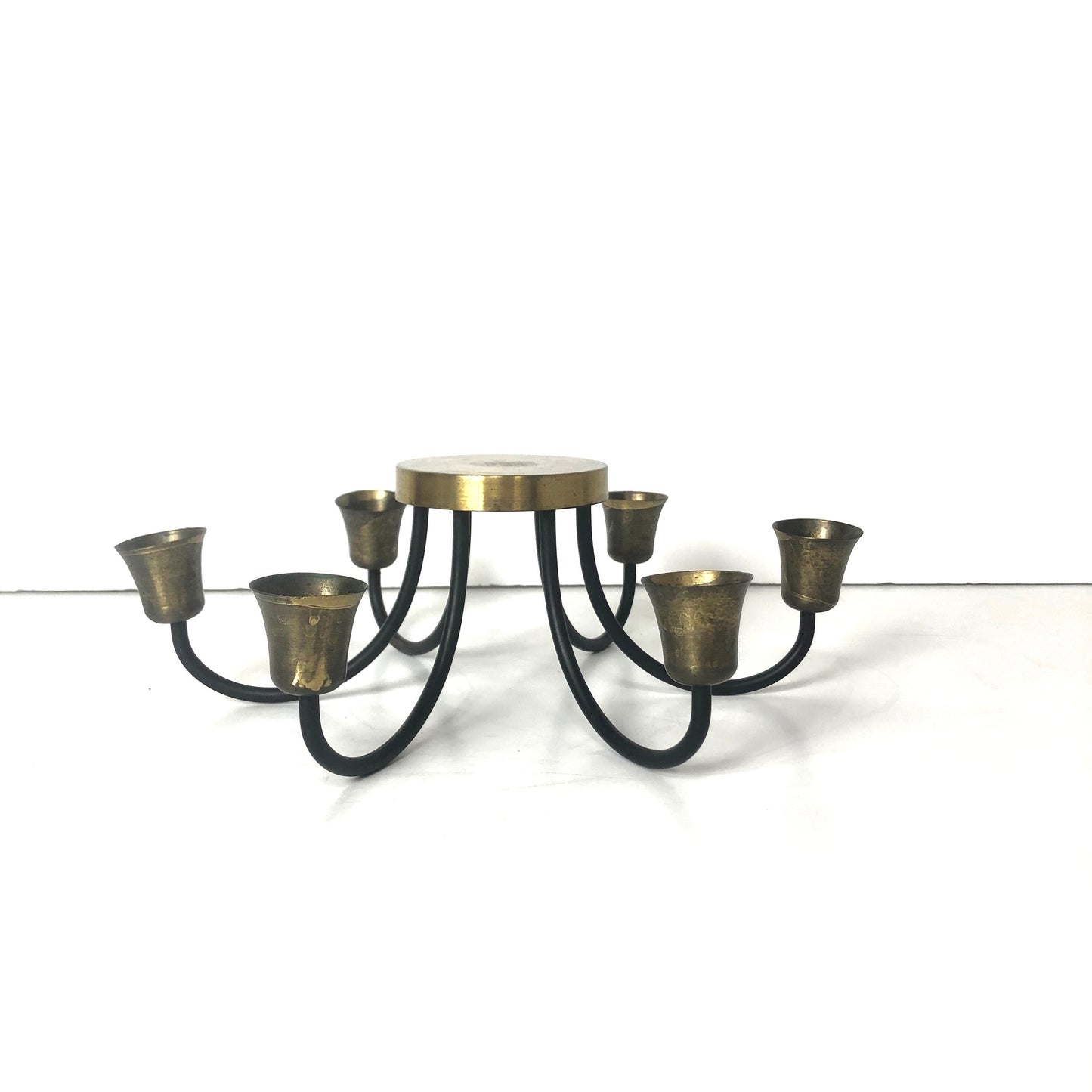 Round Candelabra | Brass & Iron | 6 Arms