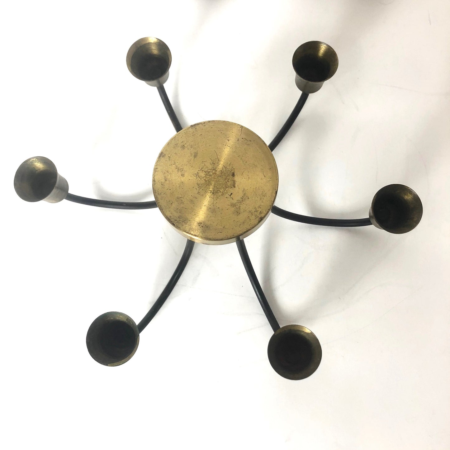 Round Candelabra | Brass & Iron | 6 Arms