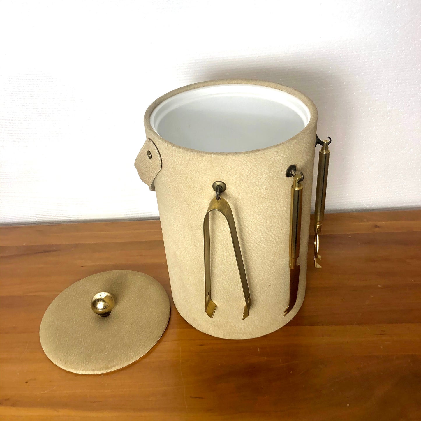 Georges Briard Brass Bar Toolset | Suede Ice Bucket