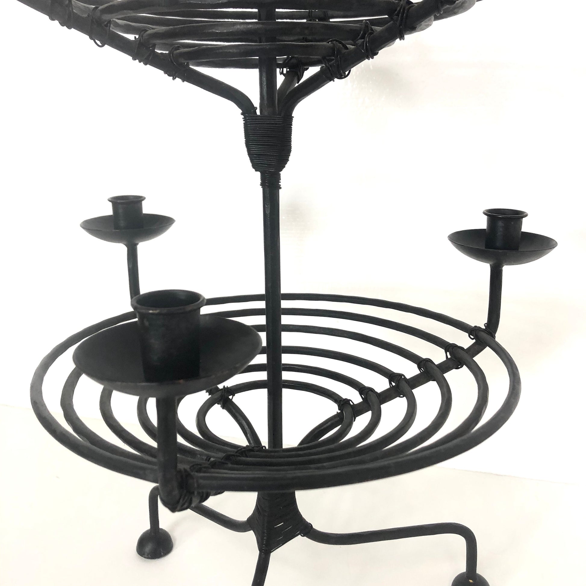 Wrought Iron Candelabra | Stacked Baskets
