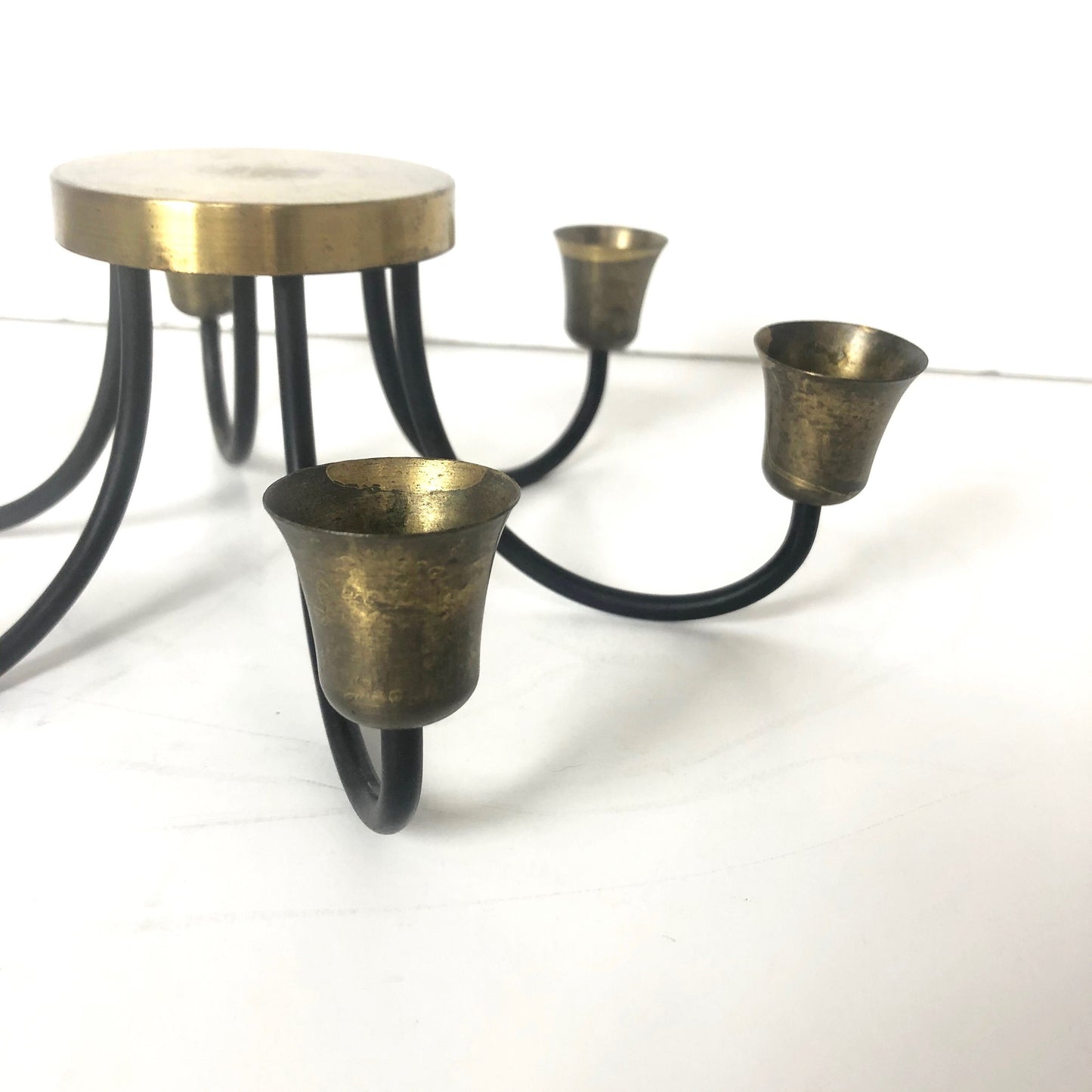 Round Candelabra | Brass & Iron | 6 Arms