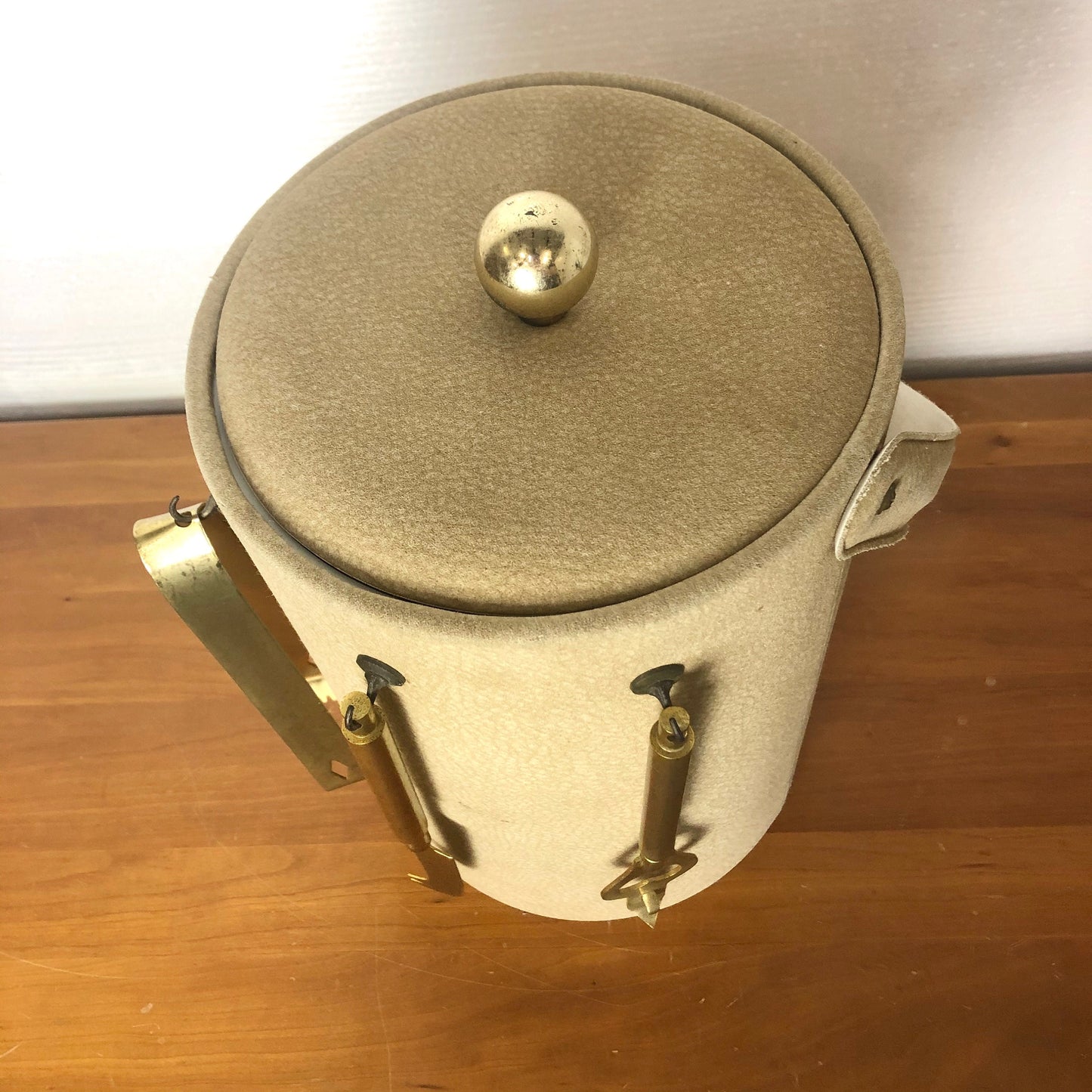 Georges Briard Brass Bar Toolset | Suede Ice Bucket