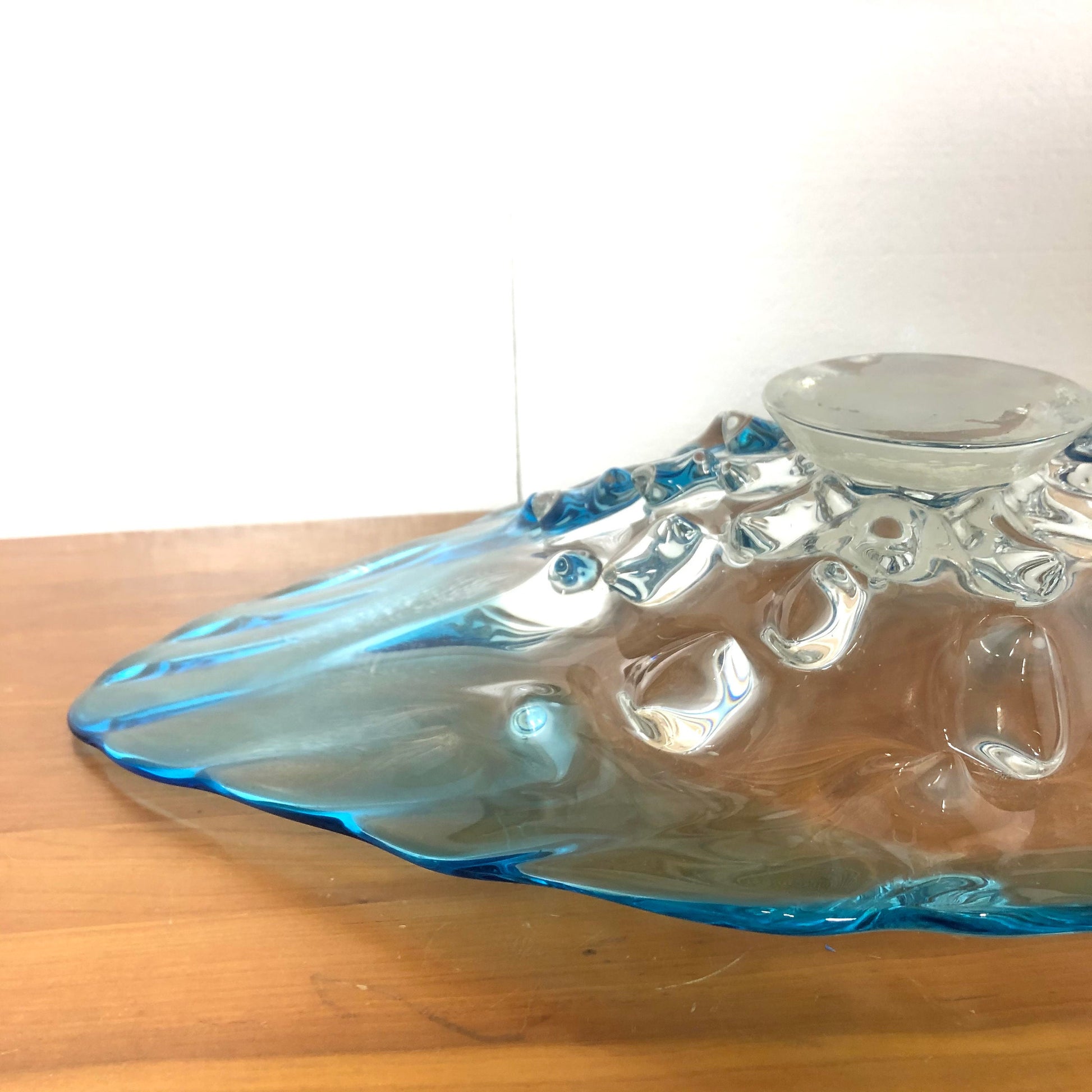 Large Blue Glass Centerpiece