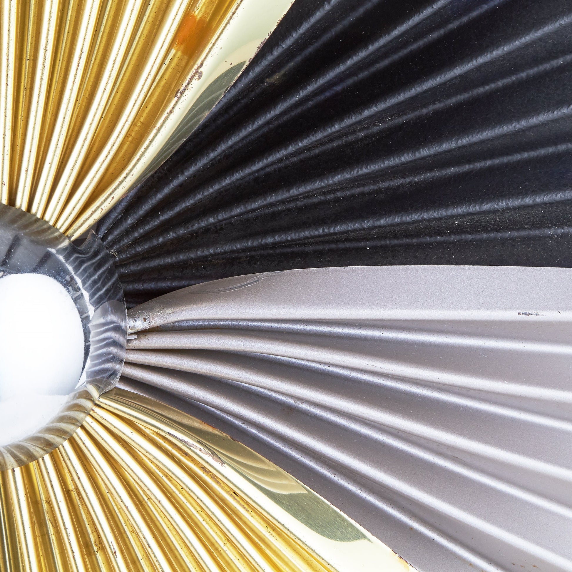 Jere Tri-Color Metal Fan Wall Sculpture