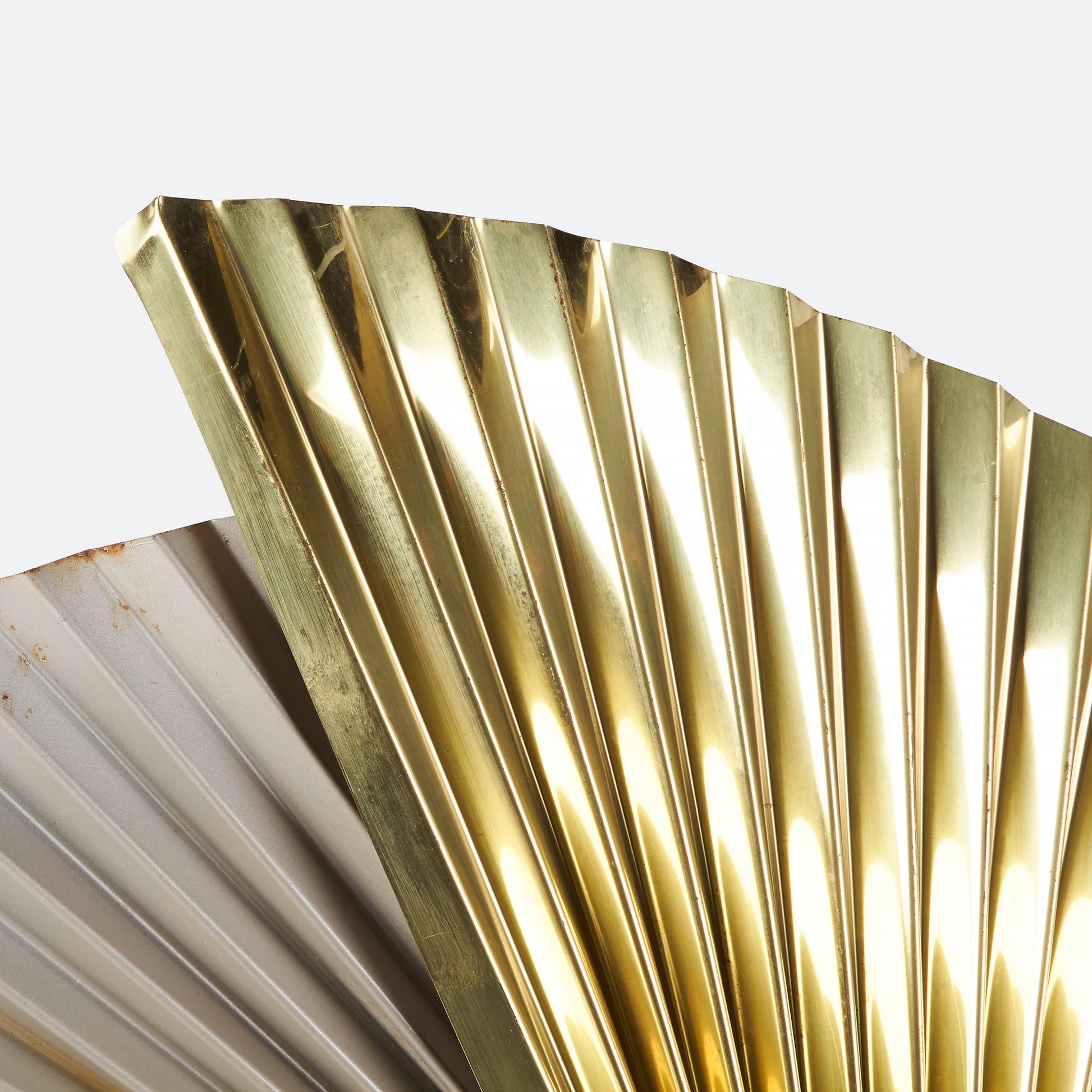 Jere Tri-Color Metal Fan Wall Sculpture