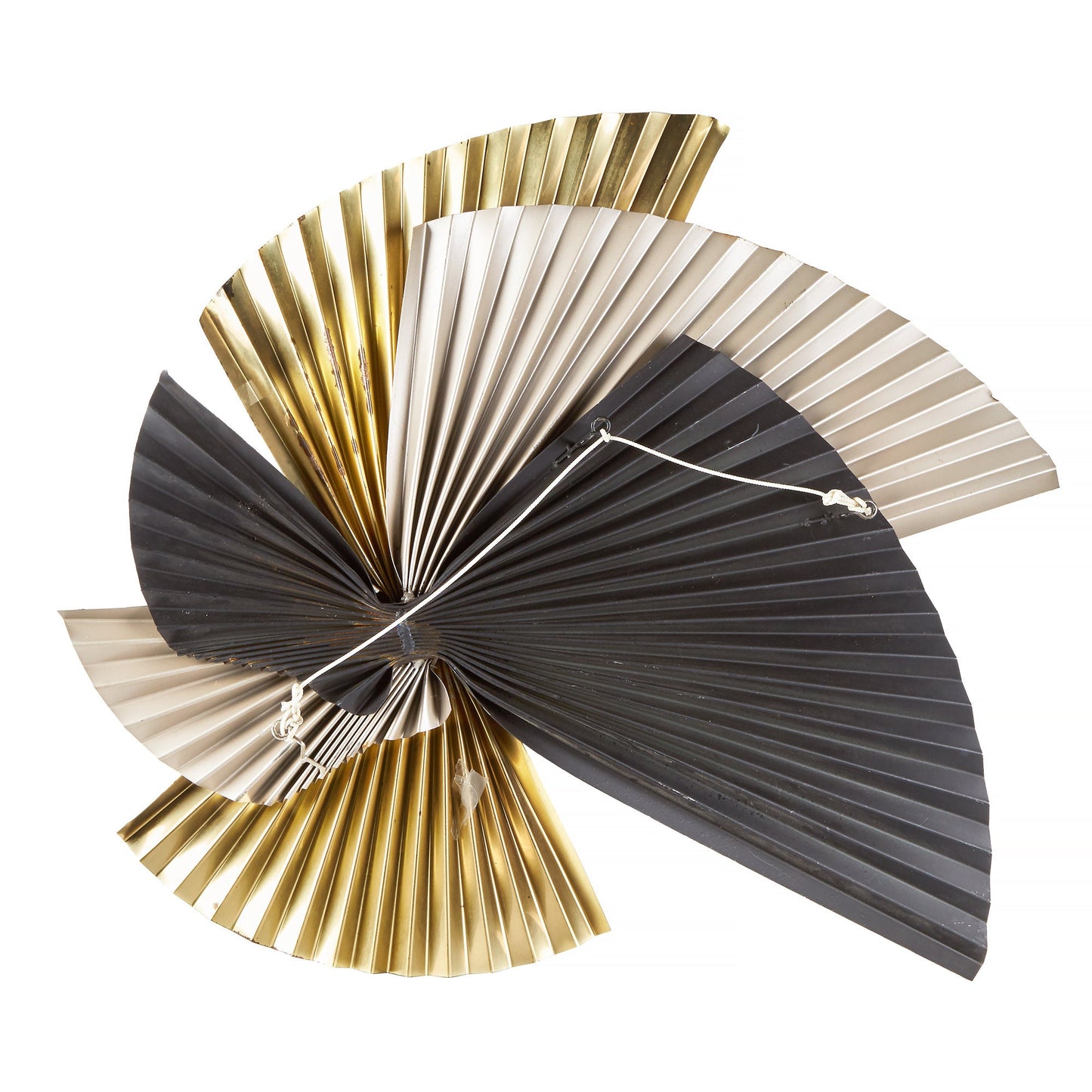 Jere Tri-Color Metal Fan Wall Sculpture