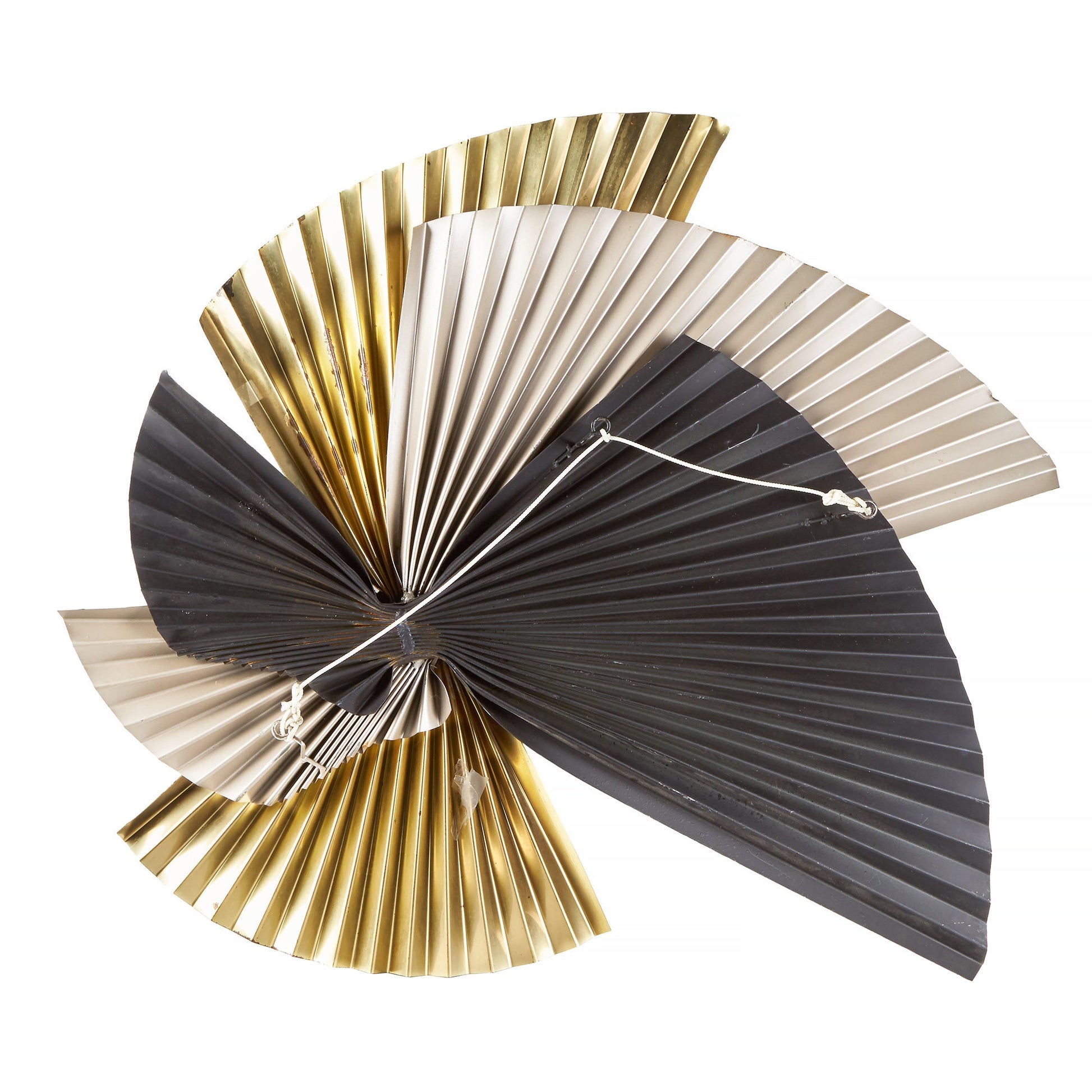 Jere Tri-Color Metal Fan Wall Sculpture