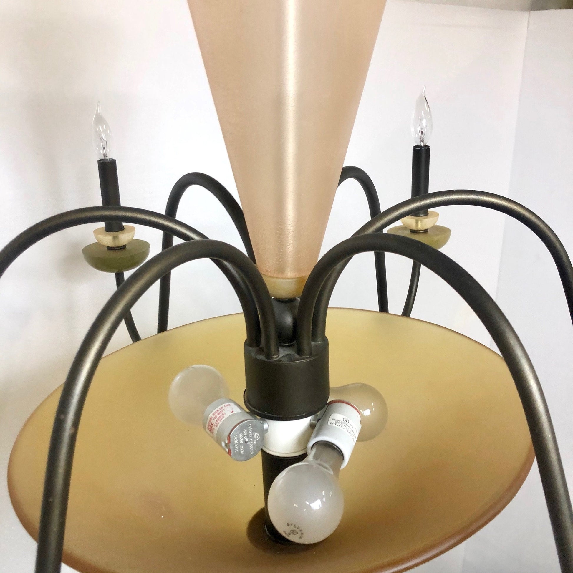 Huge Geometric Post Modern 6-arm Chandelier