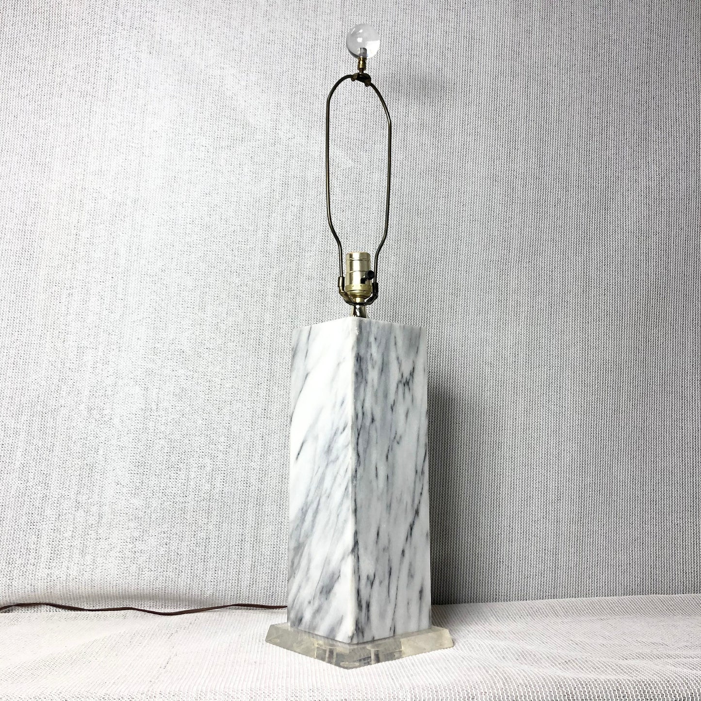 Marble Column Table Lamp