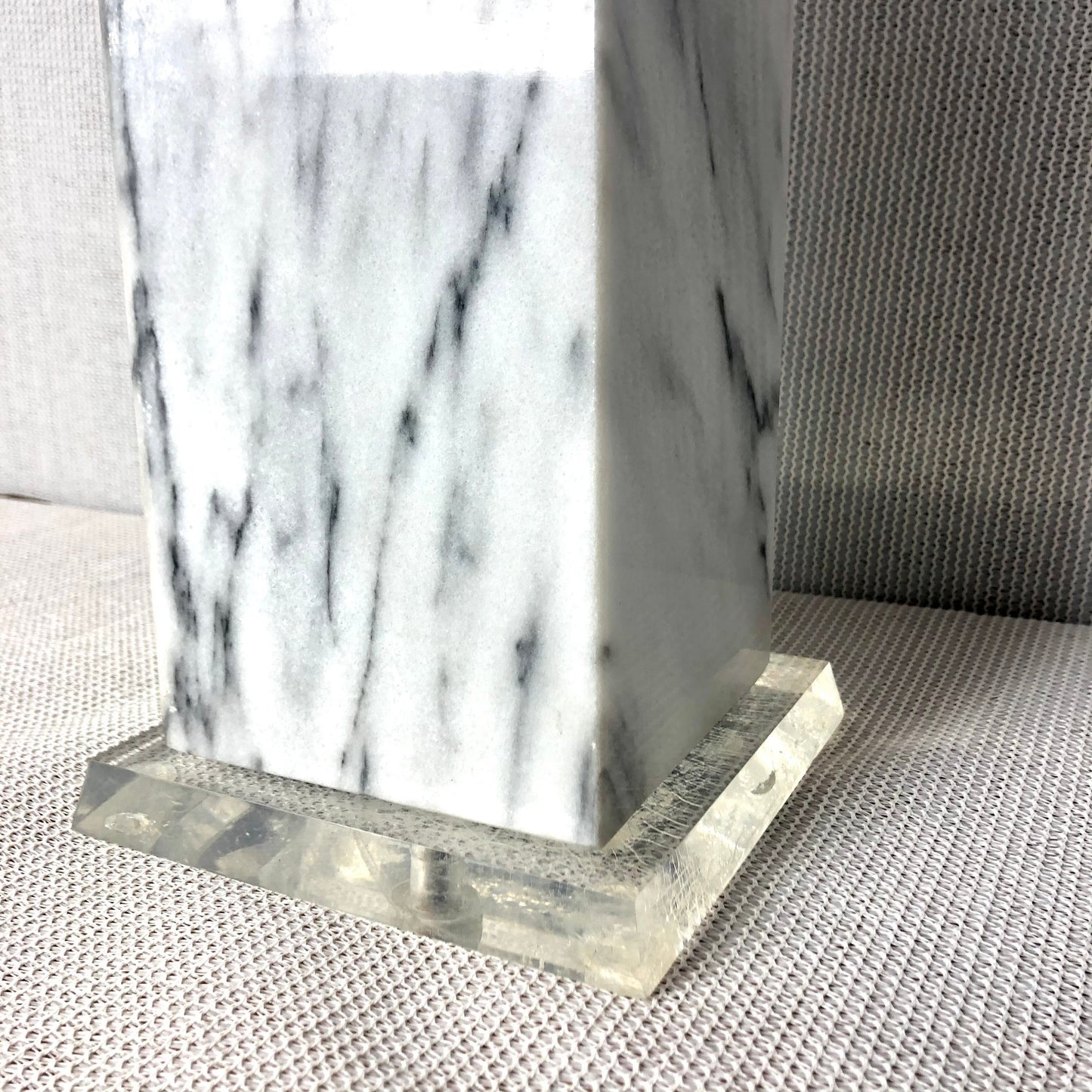 Marble Column Table Lamp