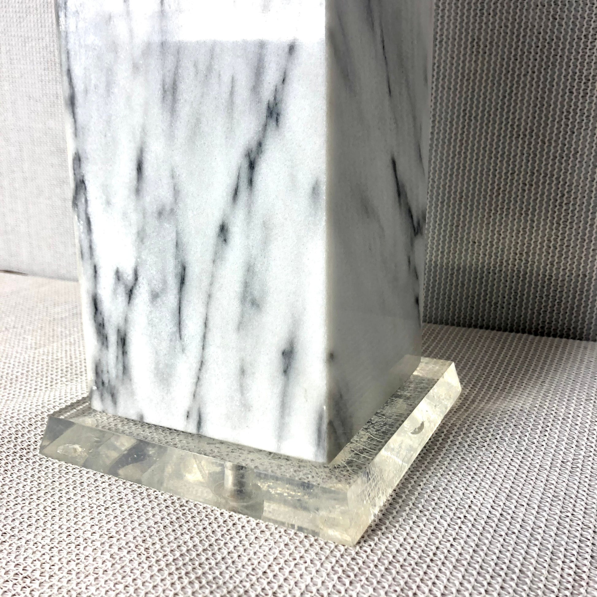 Marble Column Table Lamp