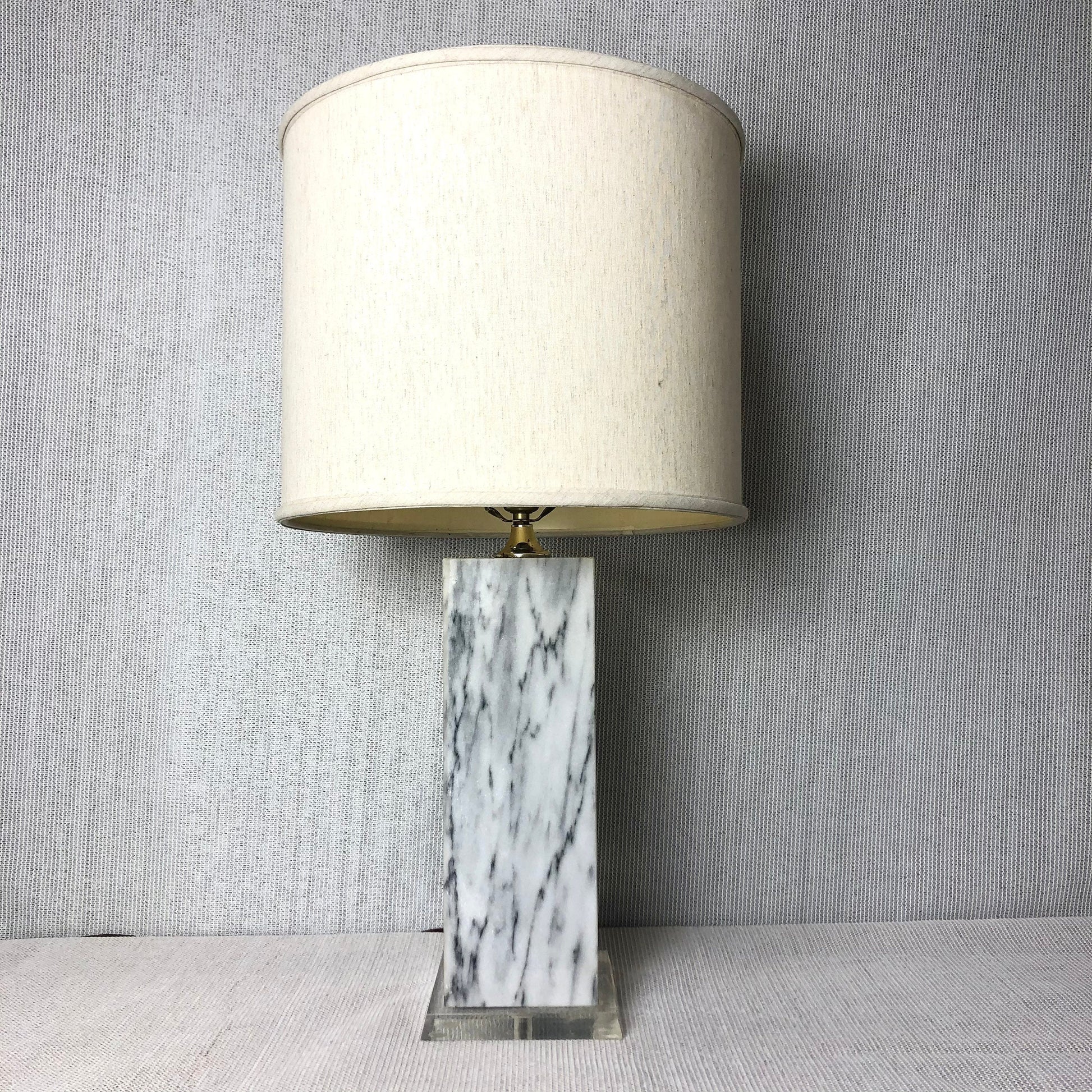 Marble Column Table Lamp