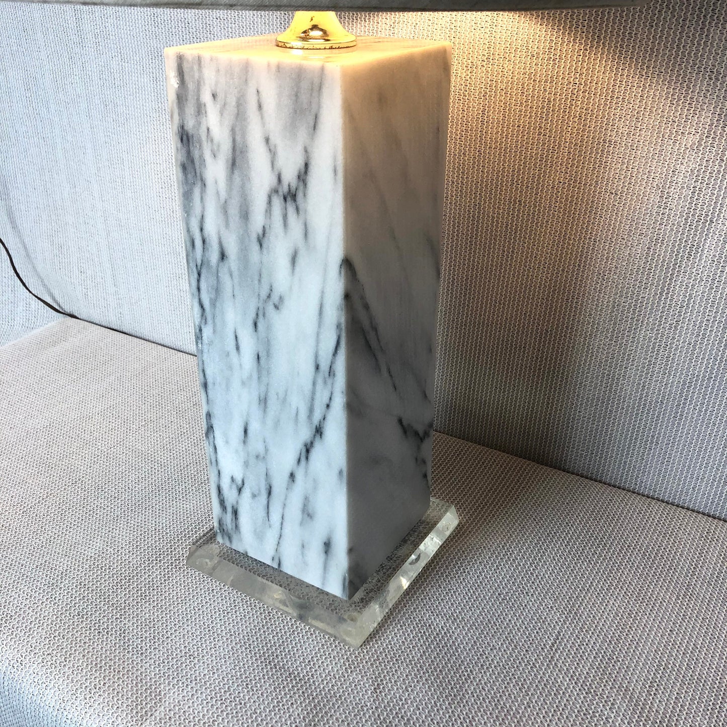 Marble Column Table Lamp