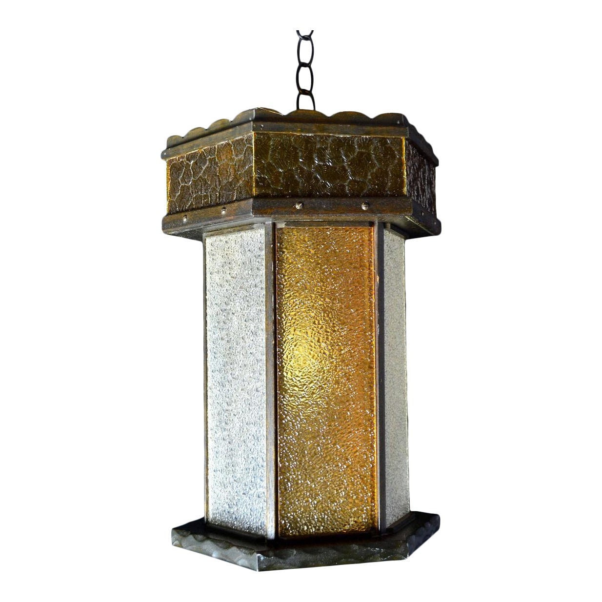 Huge Rustic Pendant Swag Lamp