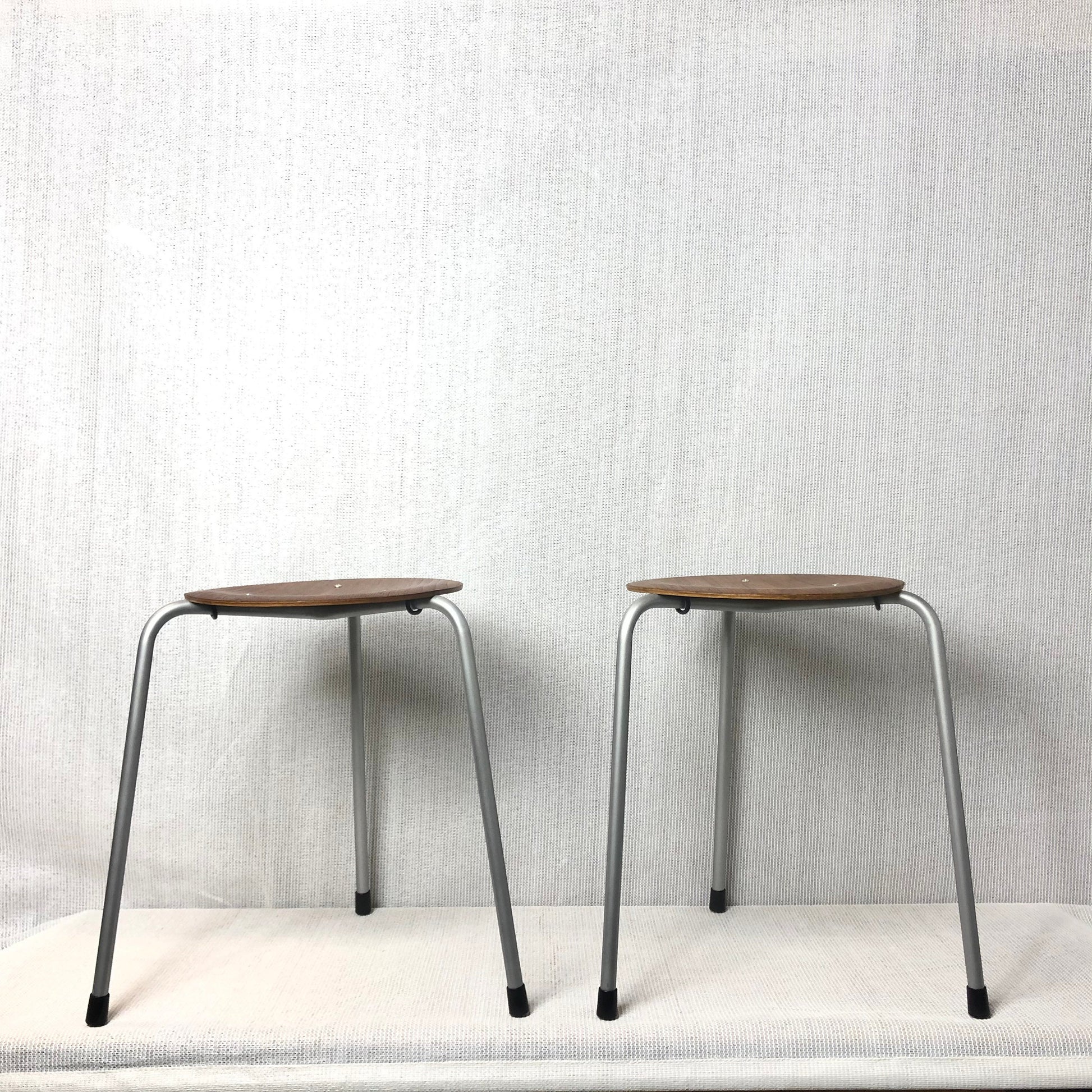 Restored Dot Stools Table | Fritz Hansen | Pair