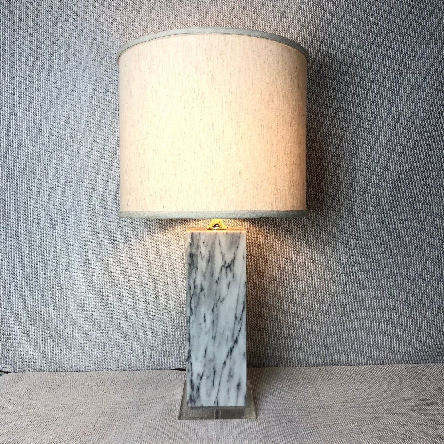 Marble Column Table Lamp