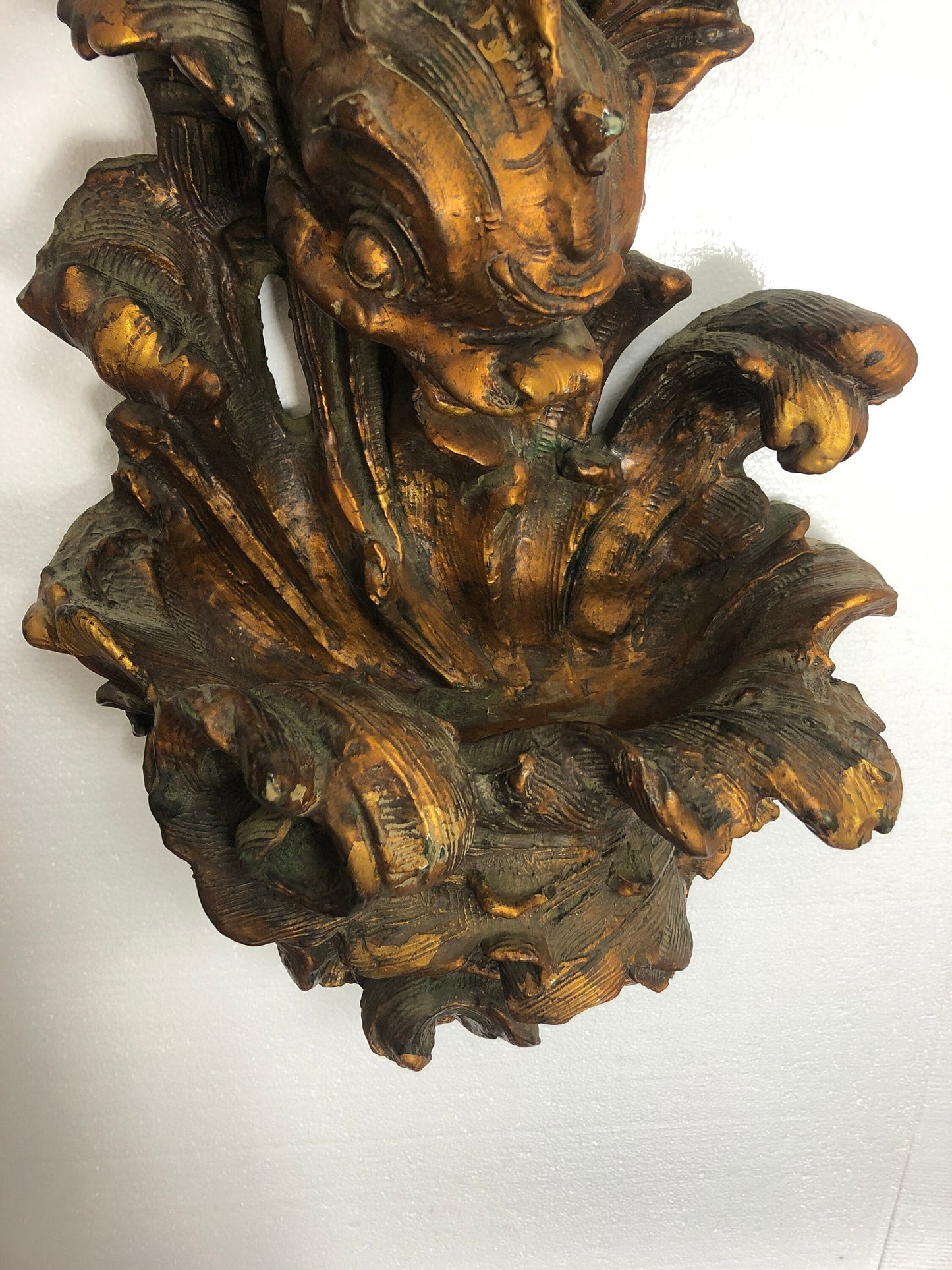 Large Vintage Koi Wall Planter