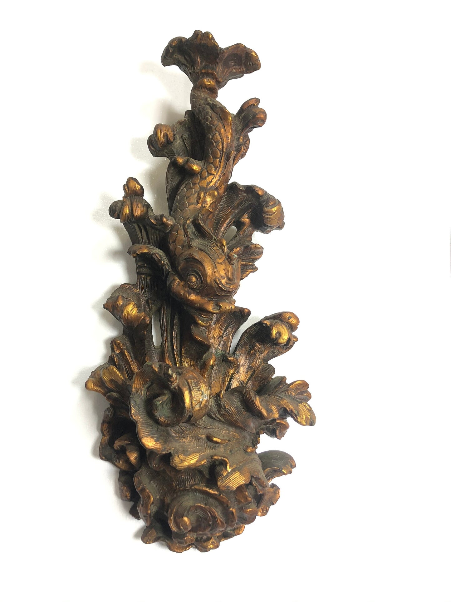 Large Vintage Koi Wall Planter