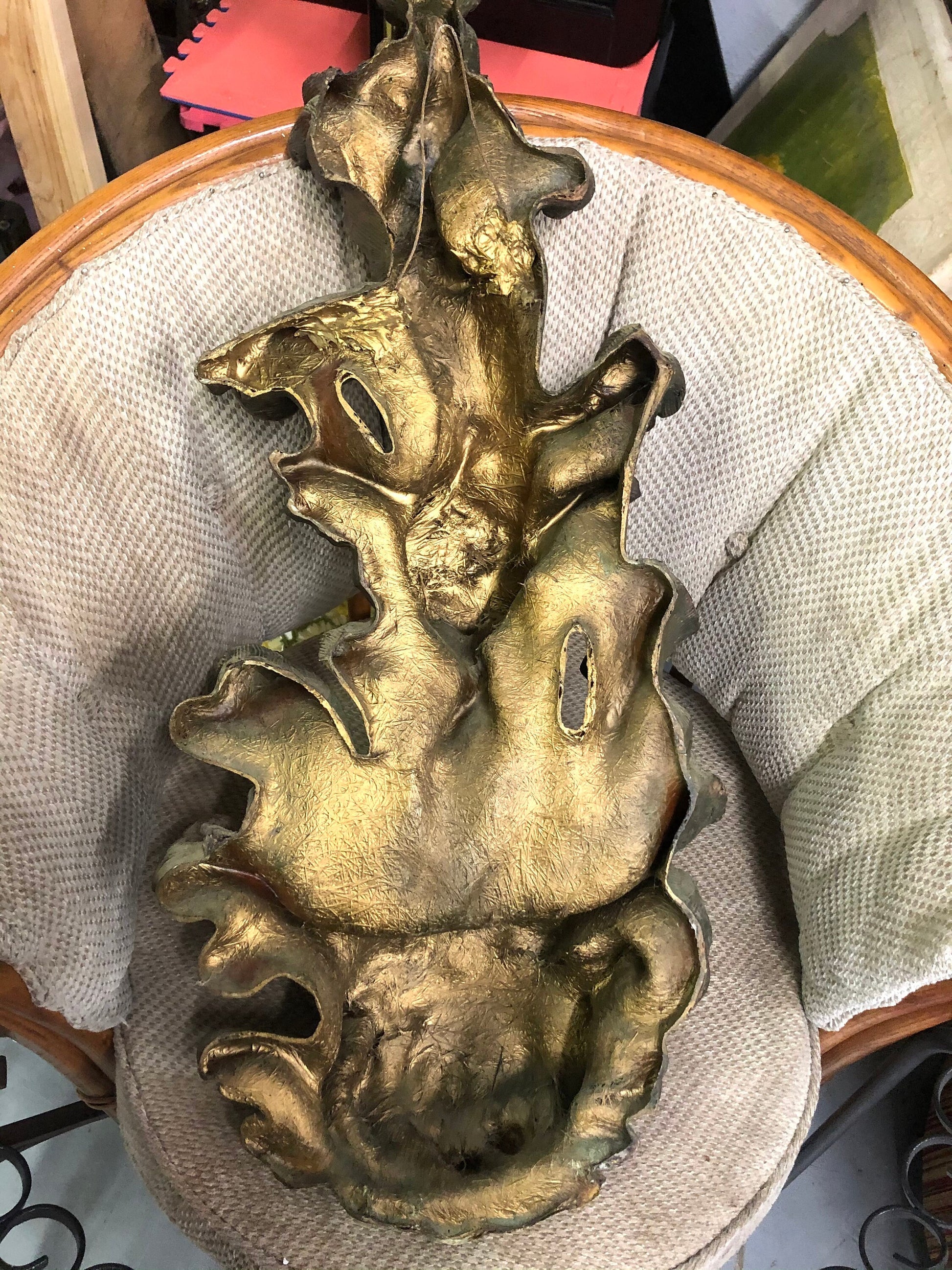 Large Vintage Koi Wall Planter