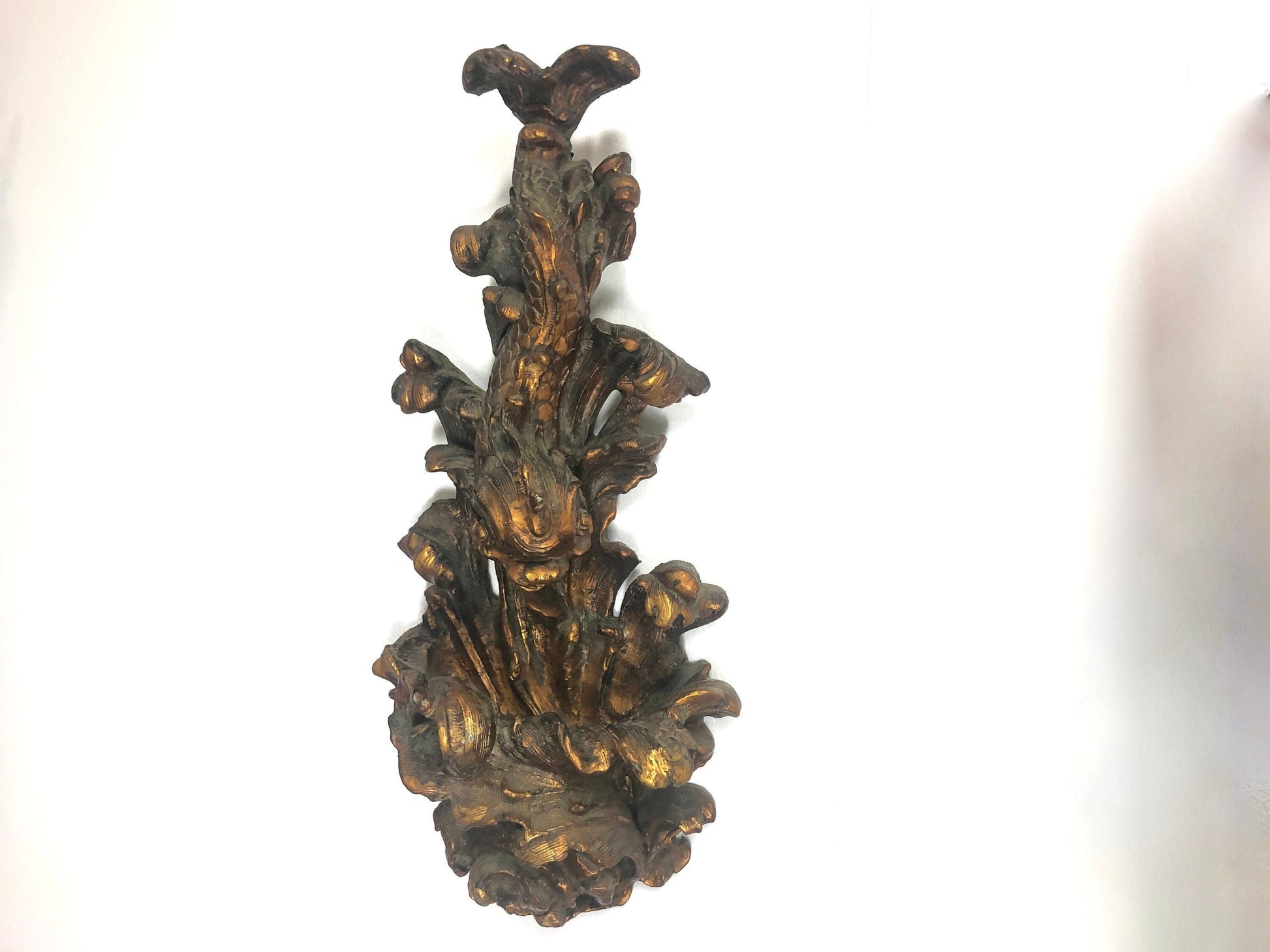 Large Vintage Koi Wall Planter