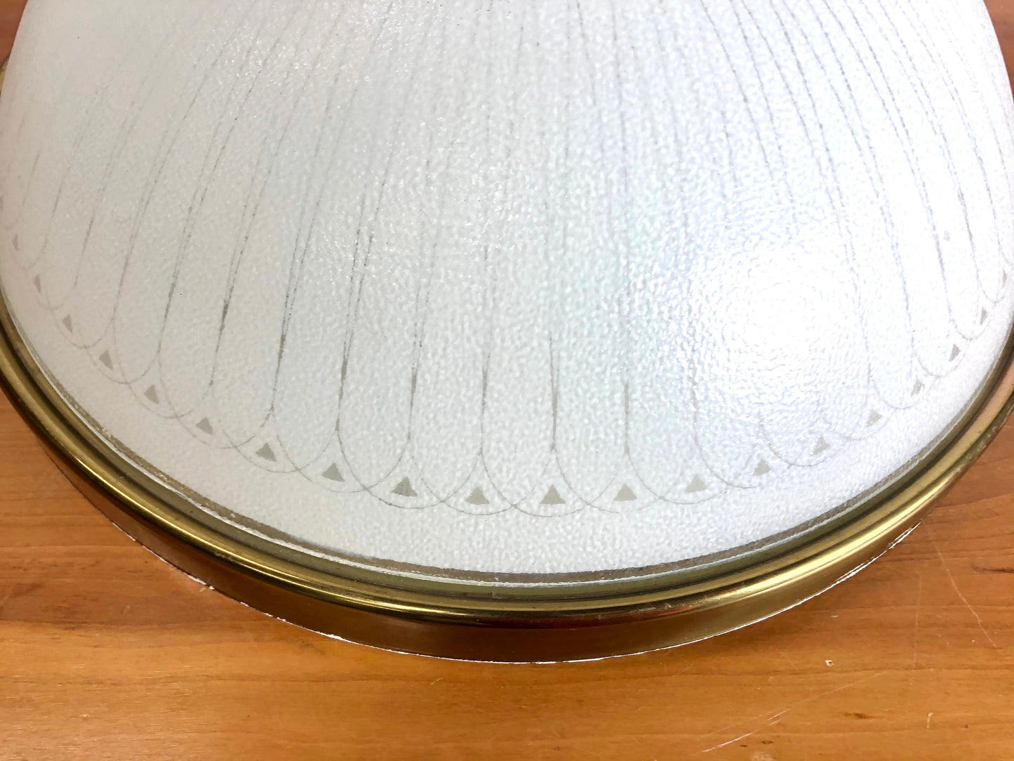 Large White Glass Sunburst Ceiling Fixture
