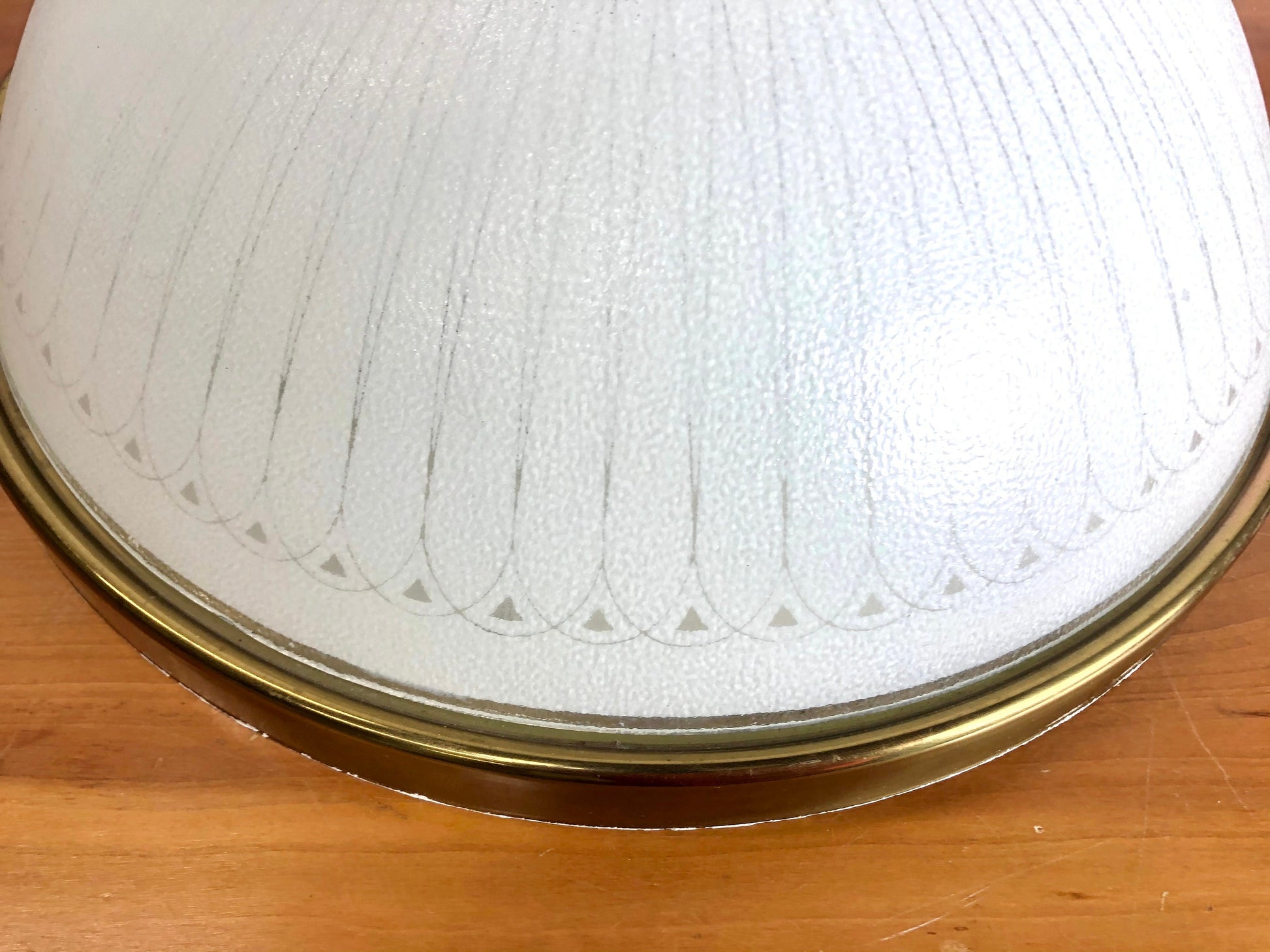 Large White Glass Sunburst Ceiling Fixture