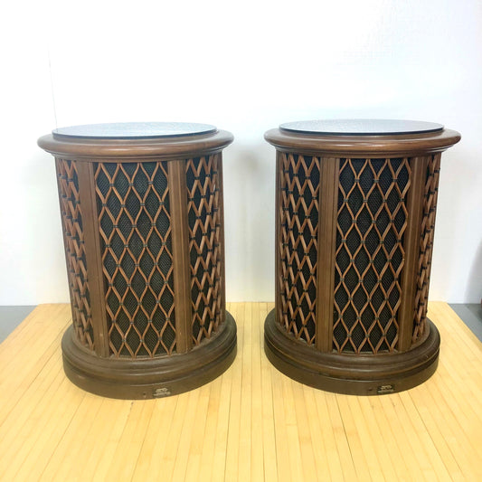 Vintage Pioneer Speaker End Tables | Pair
