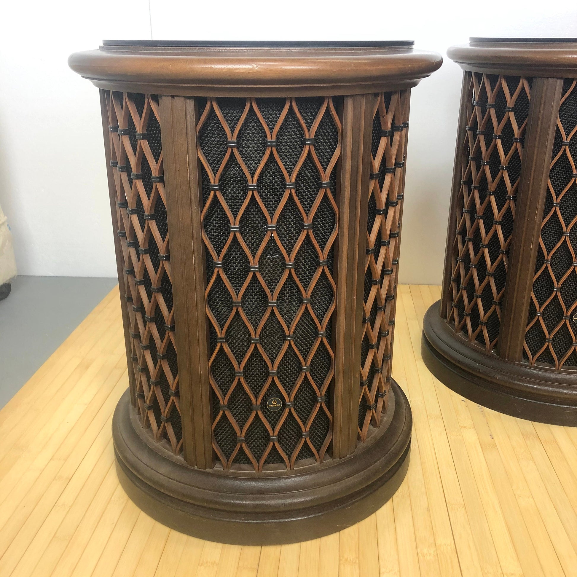 Vintage Pioneer Speaker End Tables | Pair