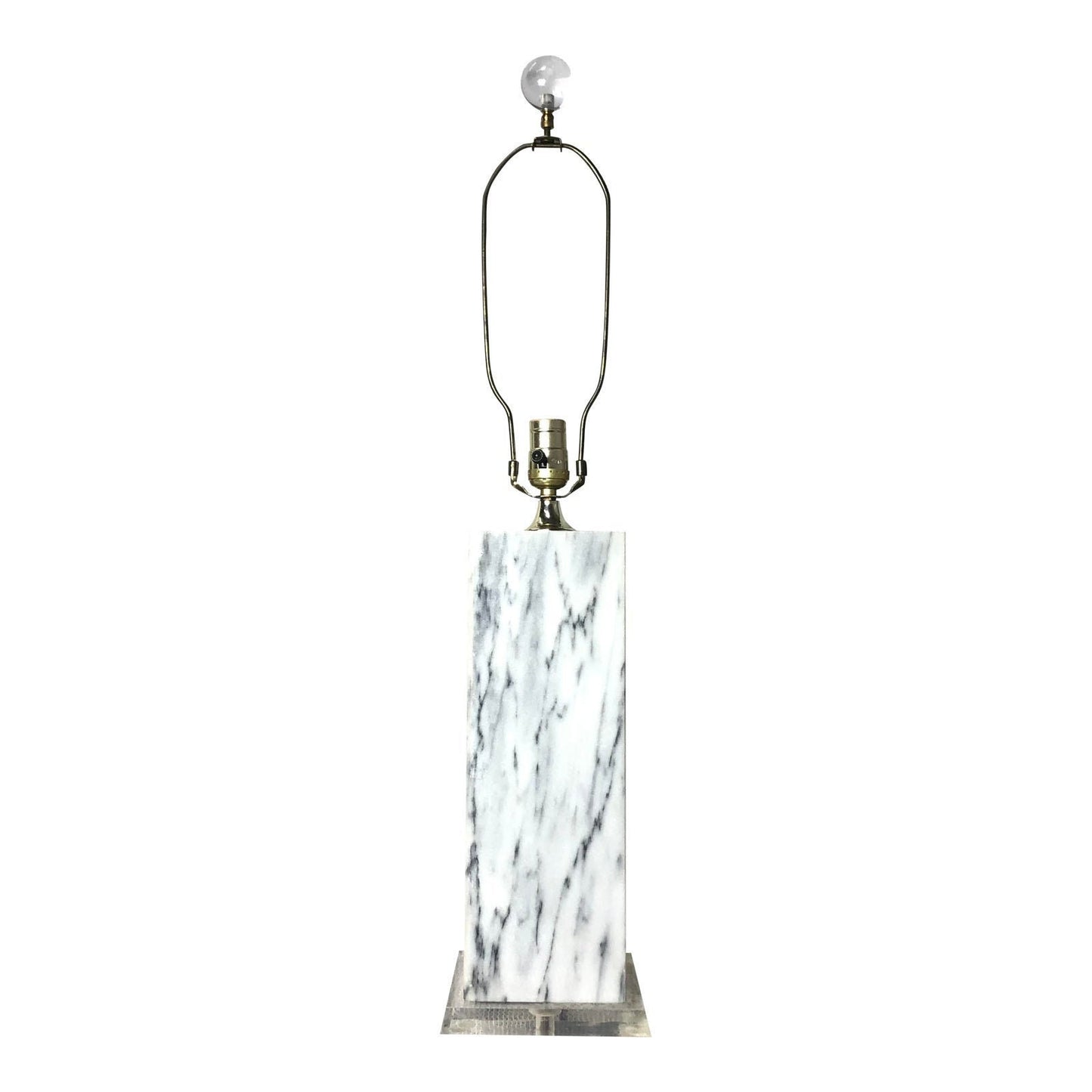 Marble Column Table Lamp