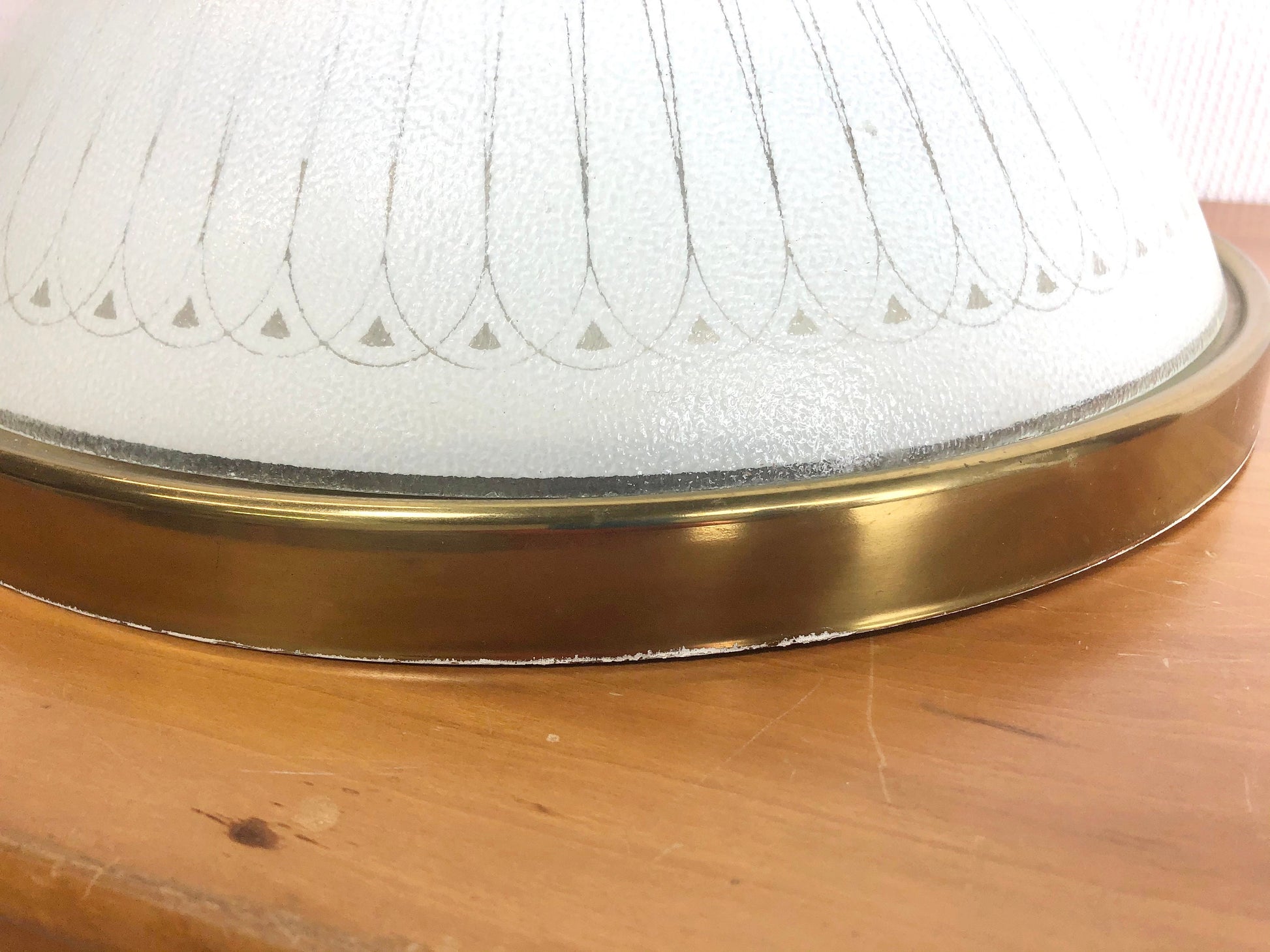 Large White Glass Sunburst Ceiling Fixture