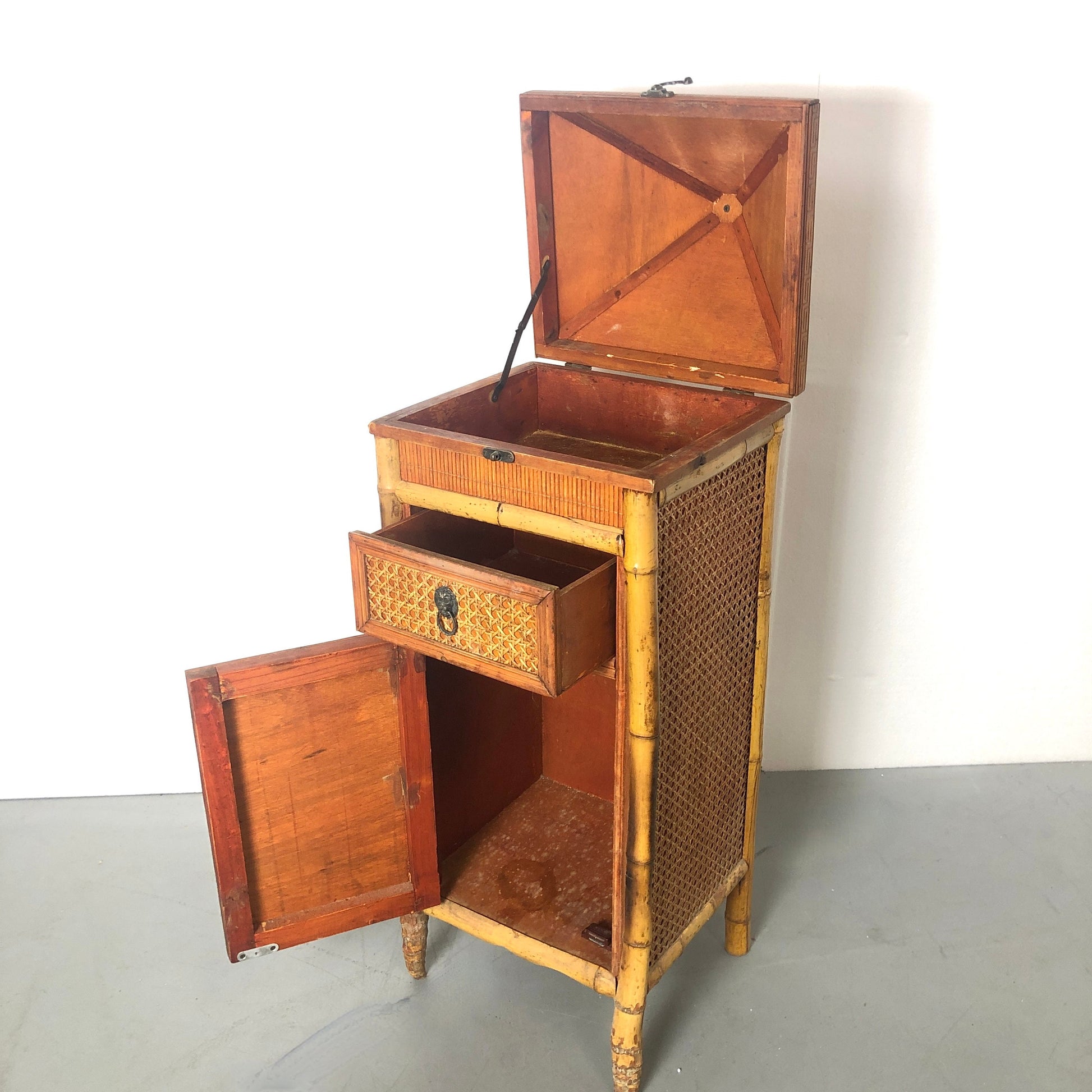 Bamboo Chiffonier | Hinged Top