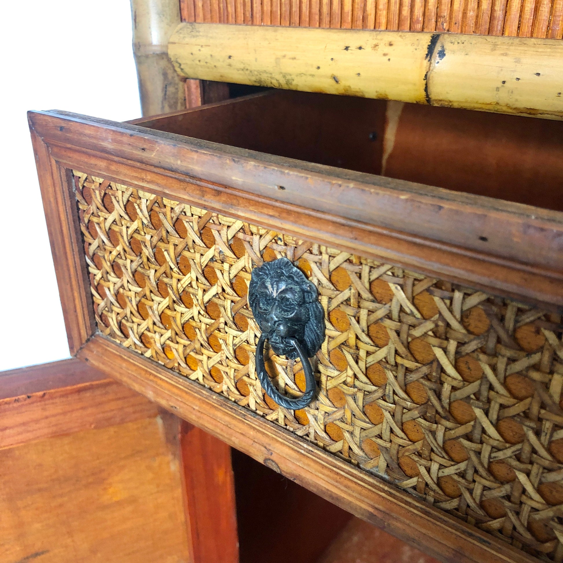 Bamboo Chiffonier | Hinged Top