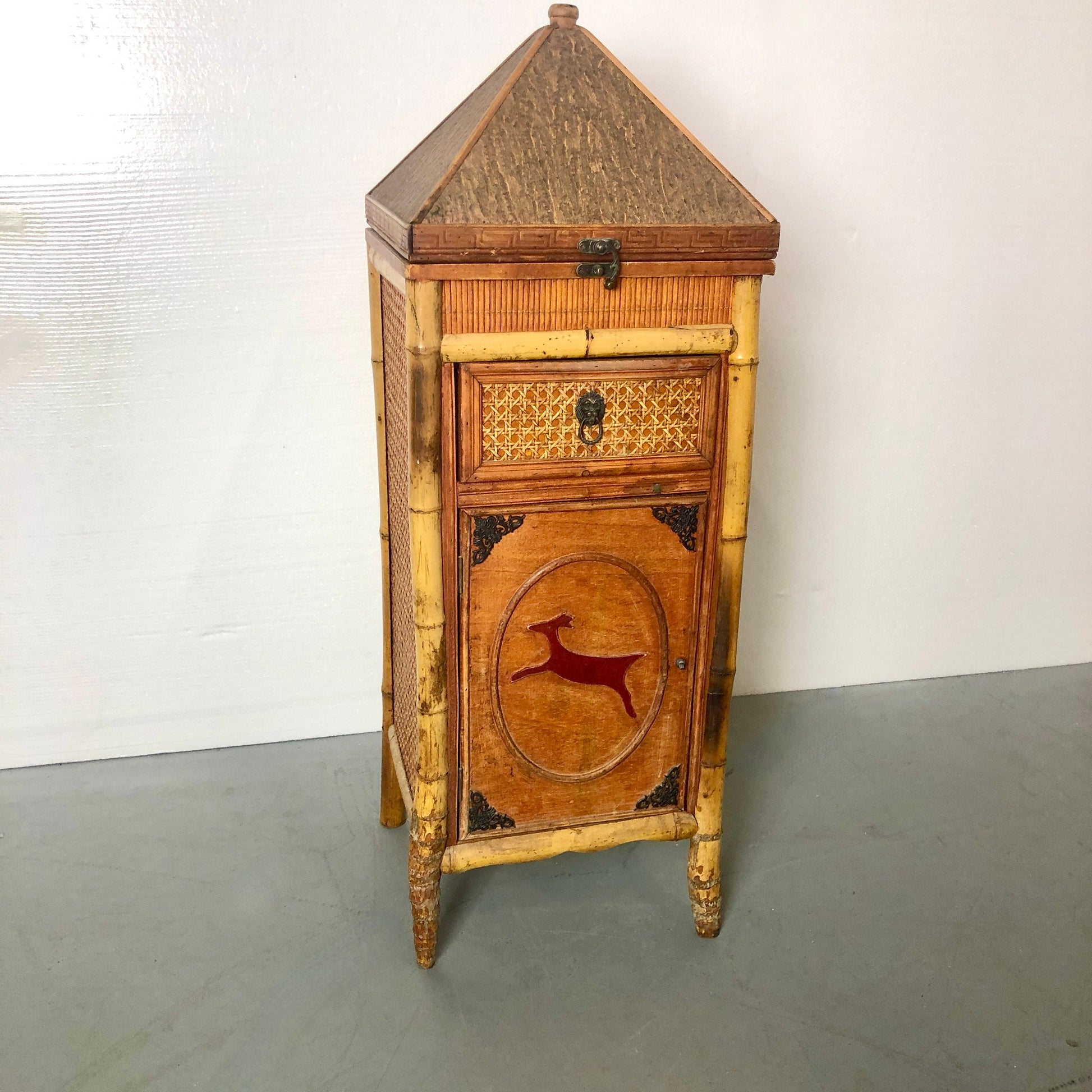 Bamboo Chiffonier | Hinged Top