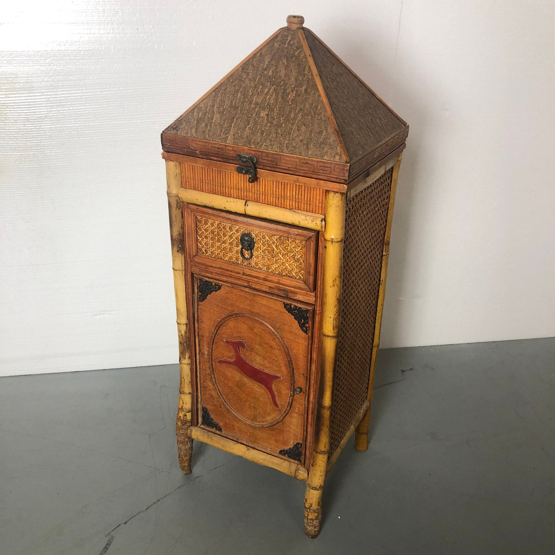 Bamboo Chiffonier | Hinged Top