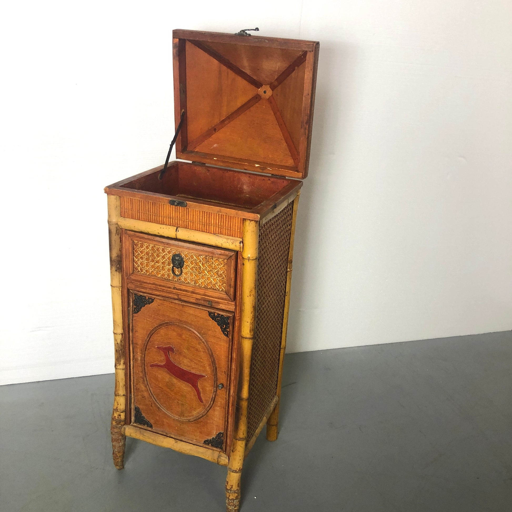 Bamboo Chiffonier | Hinged Top