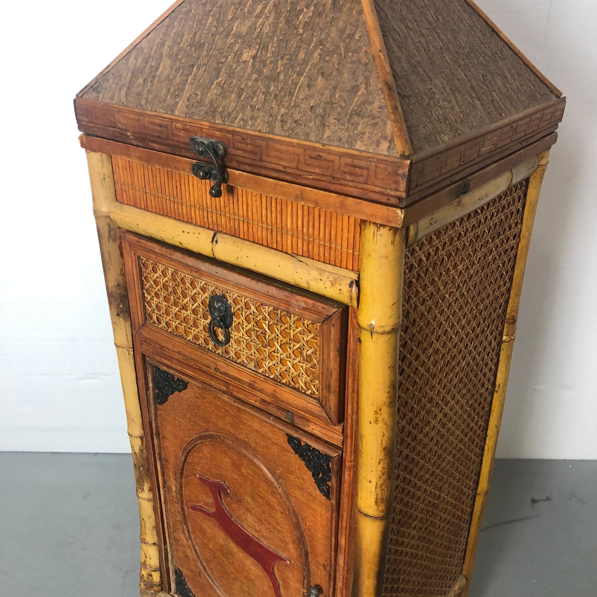 Bamboo Chiffonier | Hinged Top