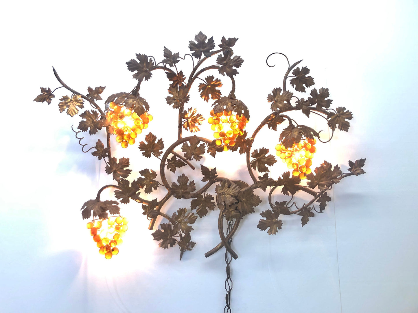 Superior 20th Century Sconces, Fixtures like thisHigh Glass Grapes Wall Light on Sculptural Vine from OffCenterModern