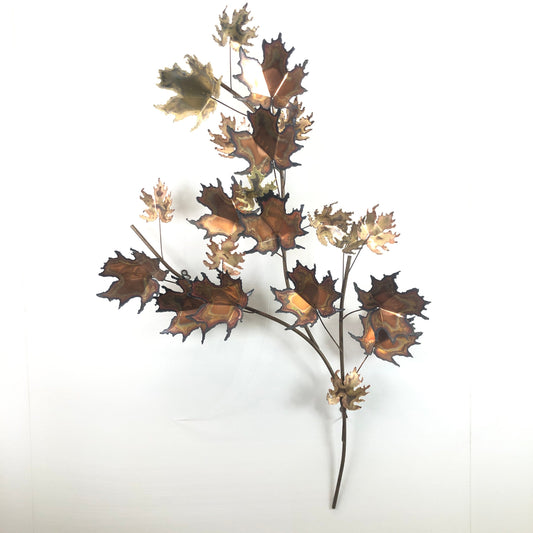 C Jere Large Maple Leaf Sculpture | Brass & Copper | 1971