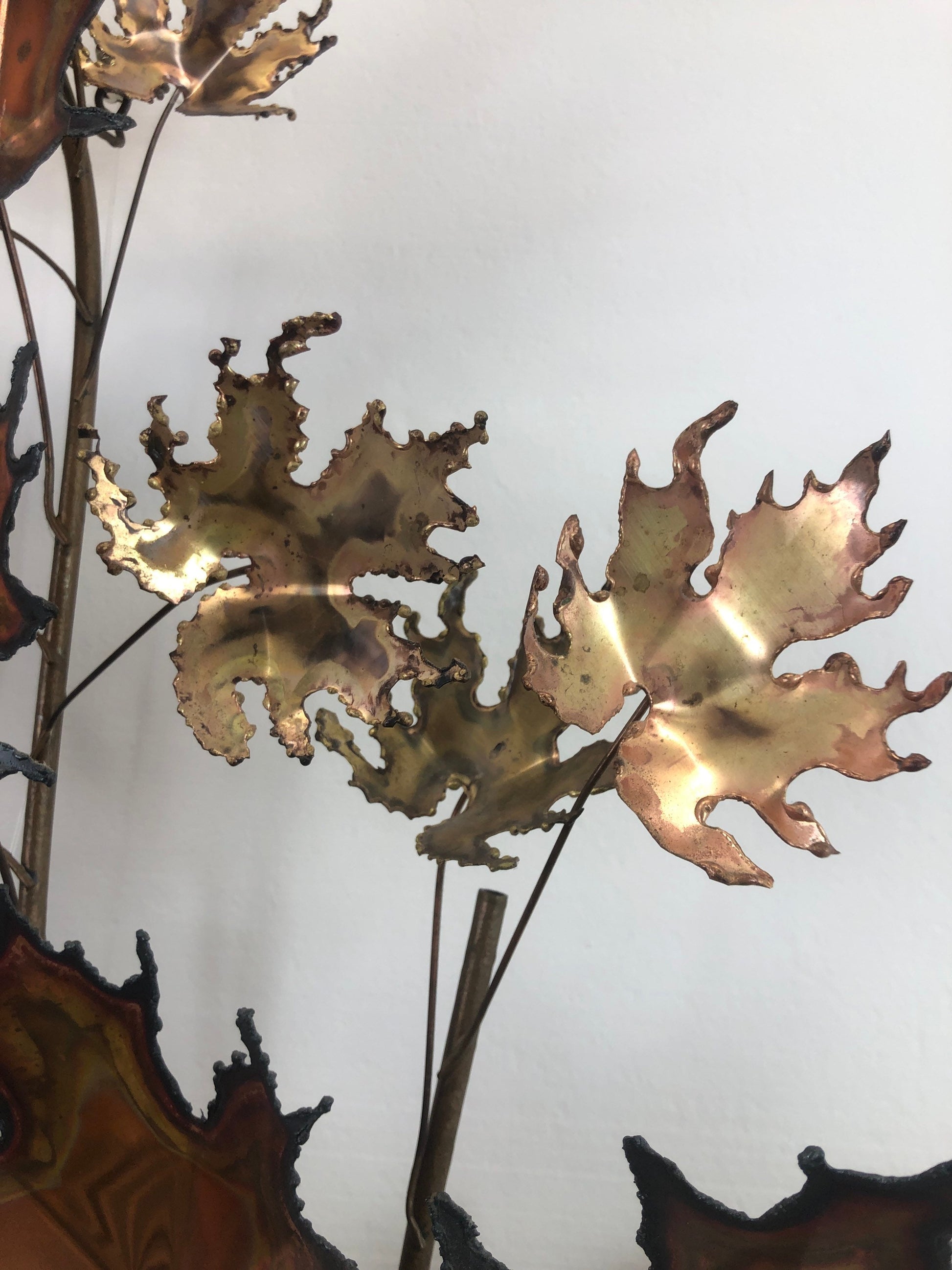 C Jere Large Maple Leaf Sculpture | Brass & Copper | 1971
