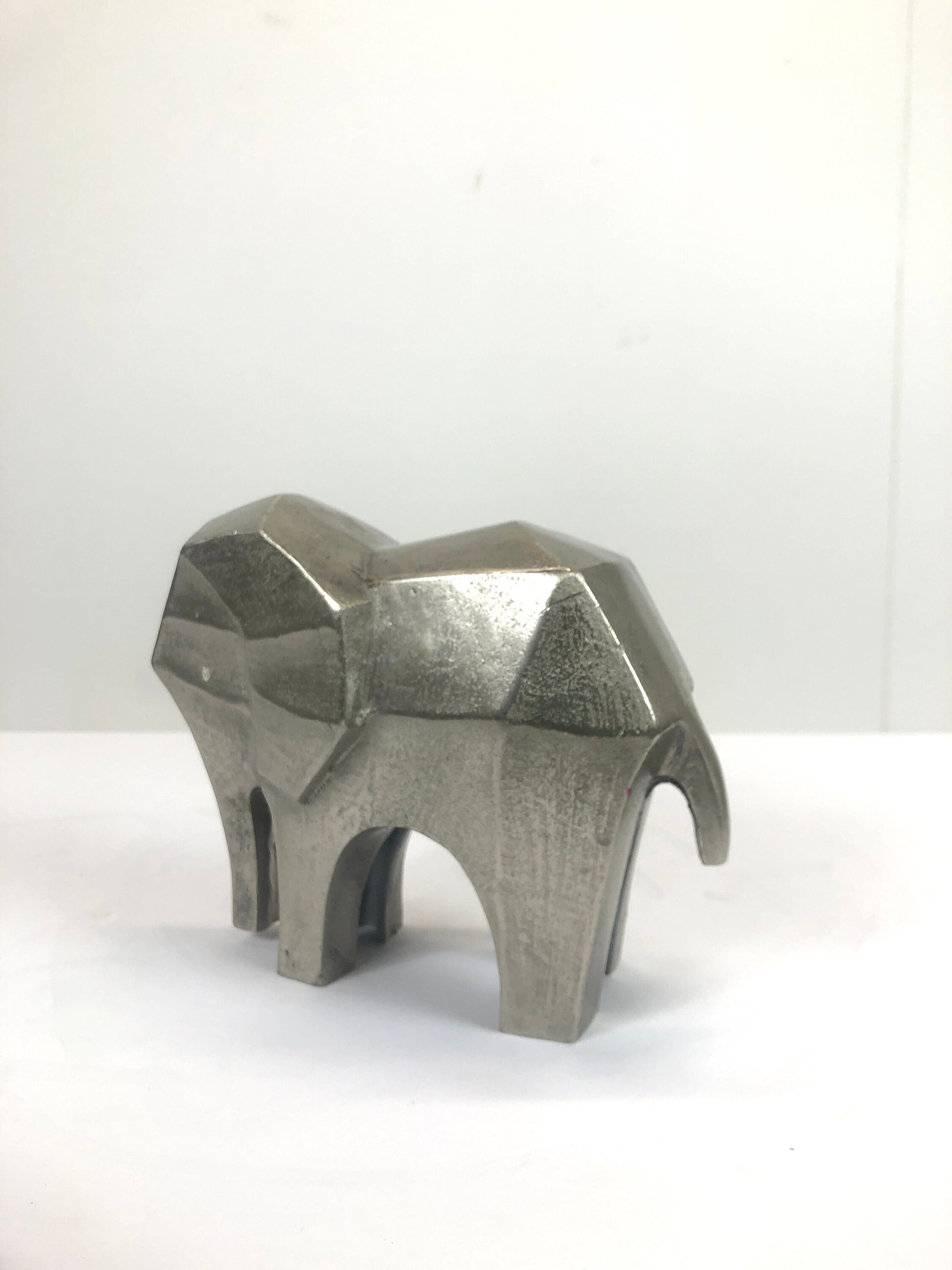 Modernist Elephant Figurine | Cast Aluminum