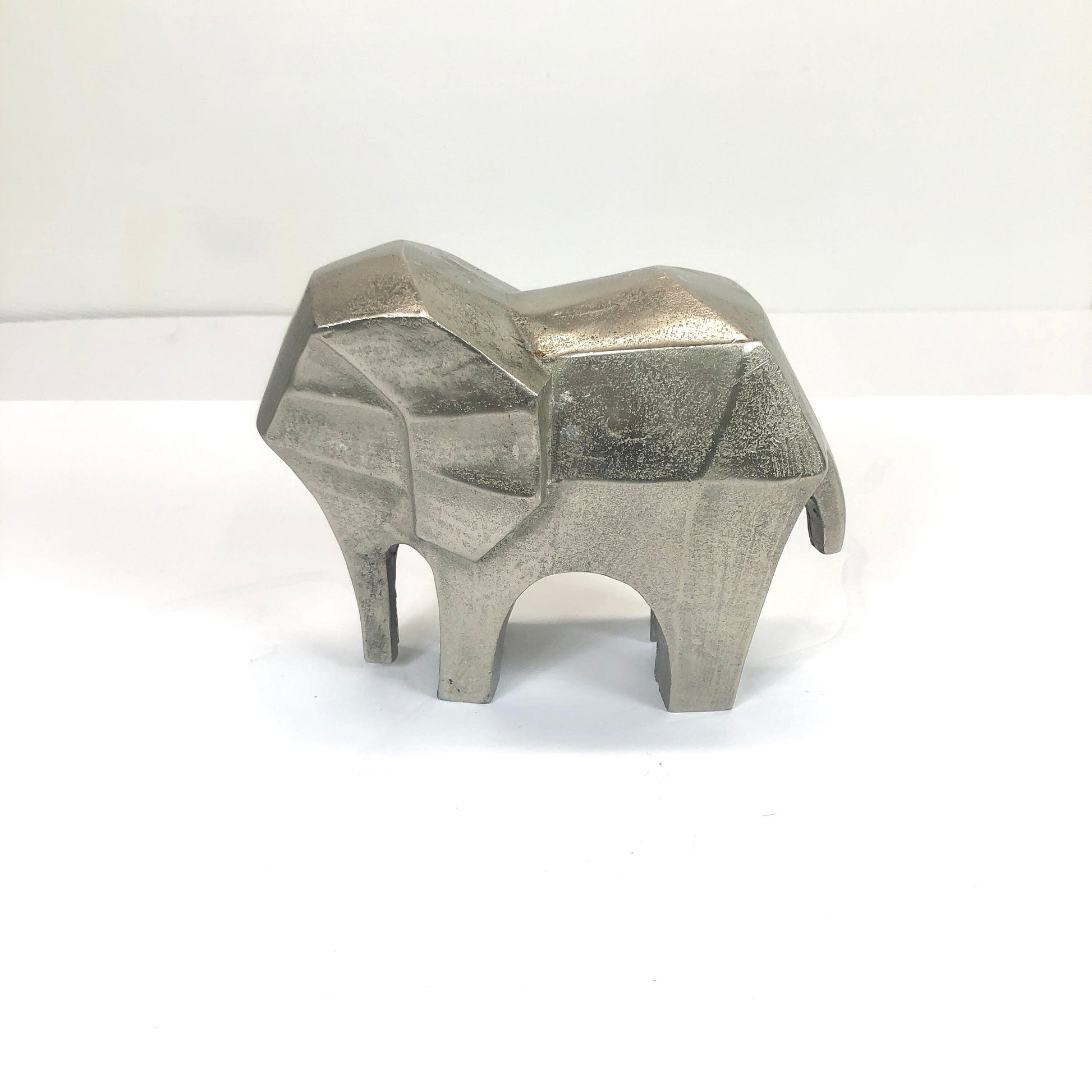 Modernist Elephant Figurine | Cast Aluminum