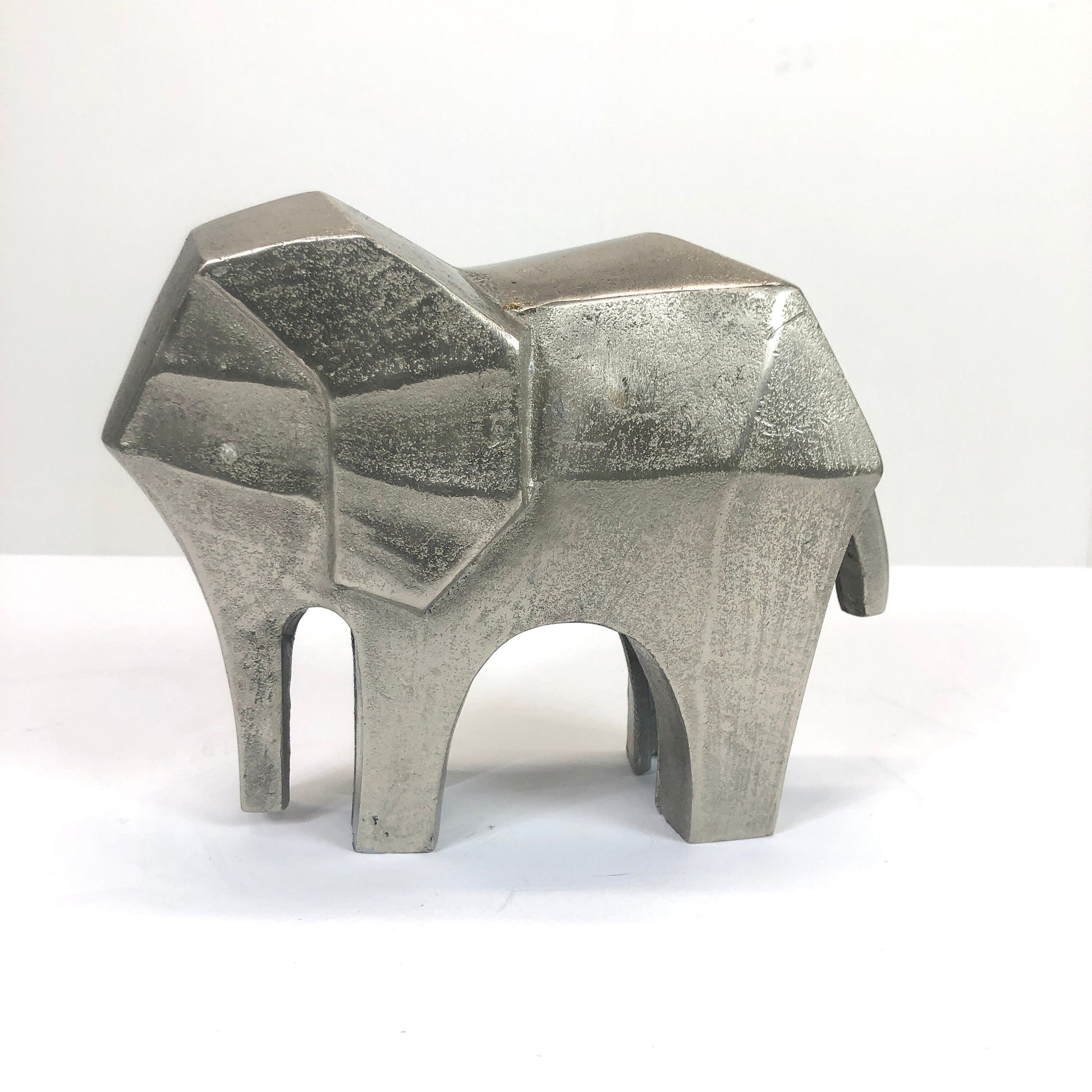 Modernist Elephant Figurine | Cast Aluminum