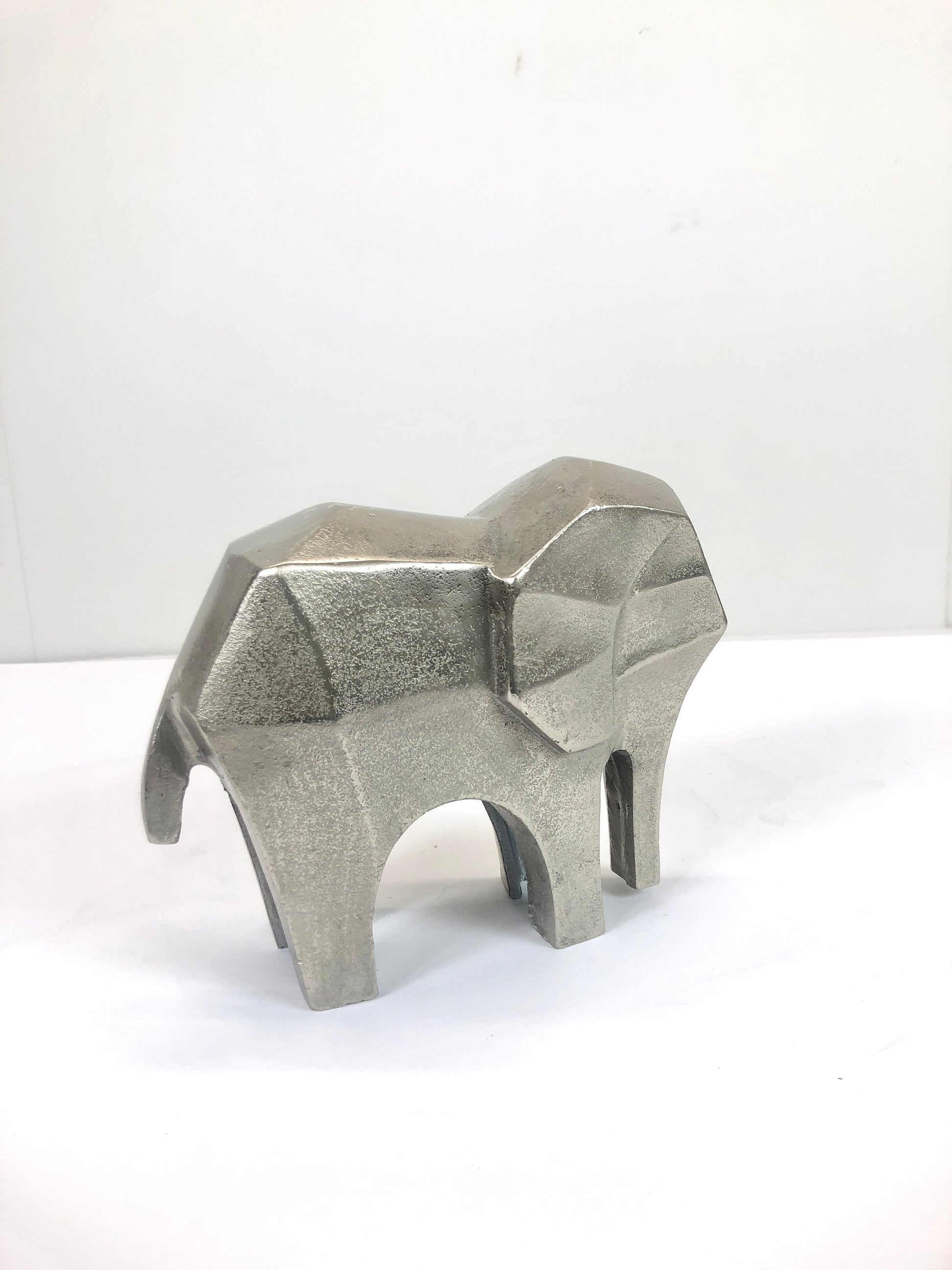 Modernist Elephant Figurine | Cast Aluminum