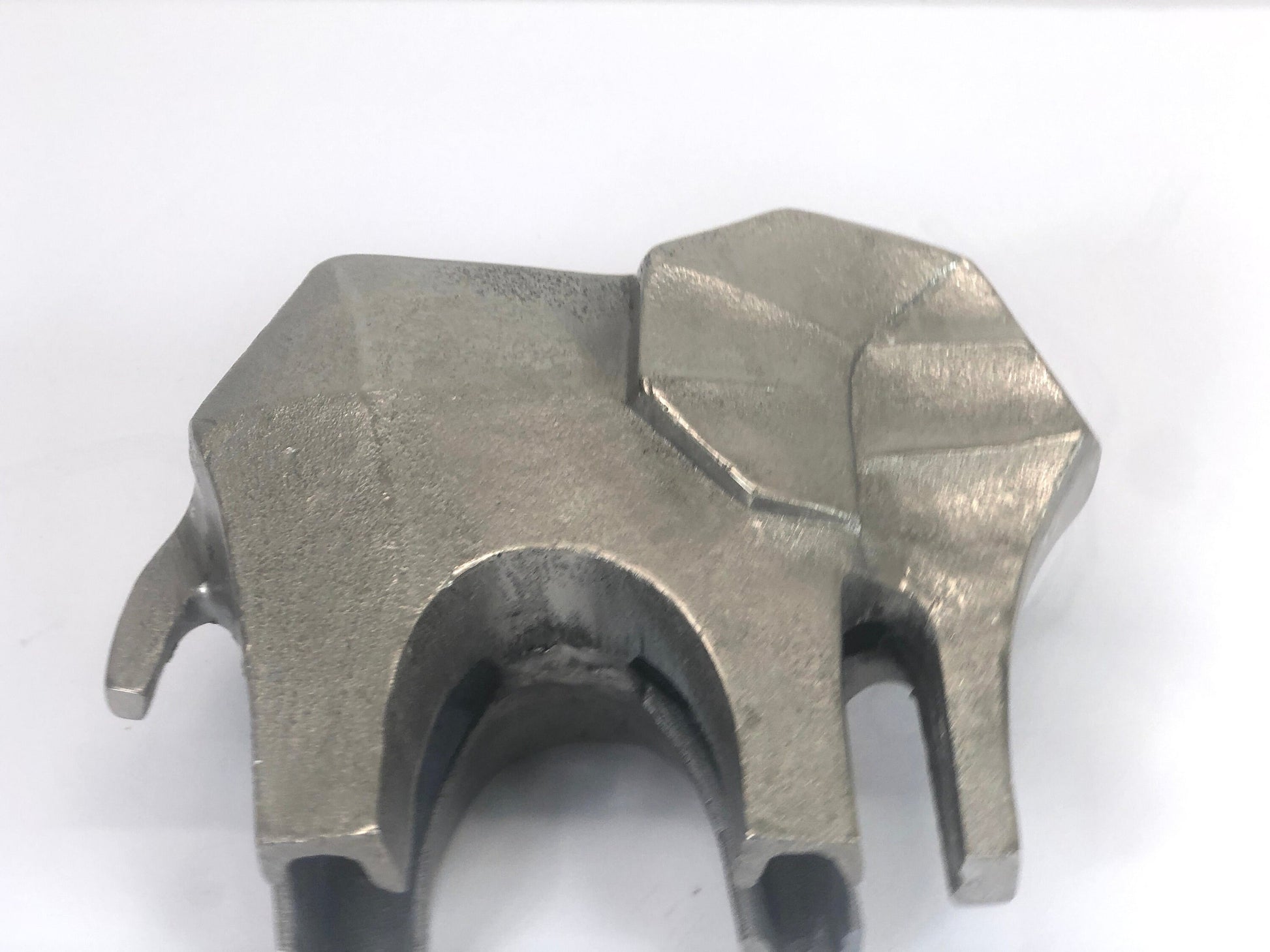 Modernist Elephant Figurine | Cast Aluminum