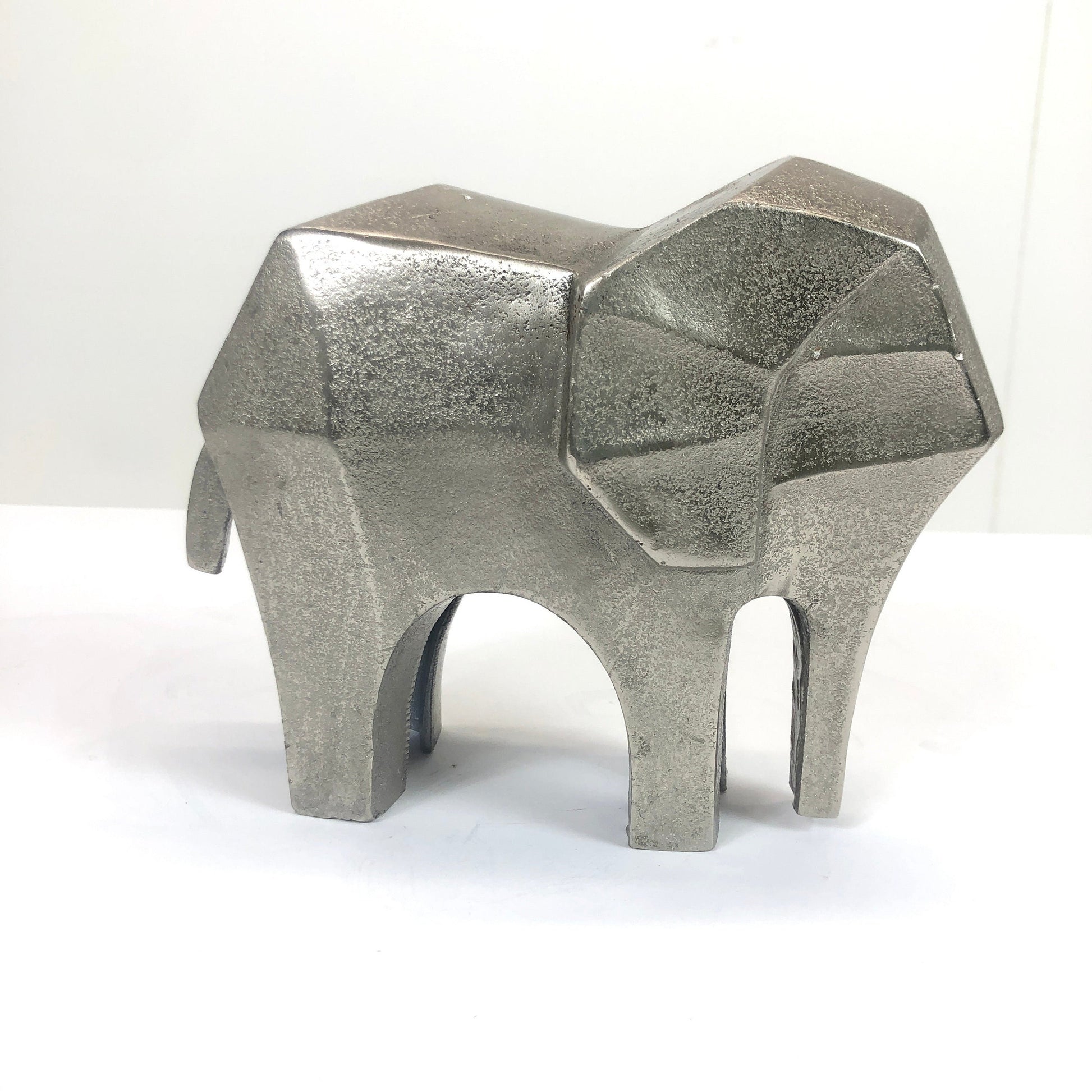 Modernist Elephant Figurine | Cast Aluminum