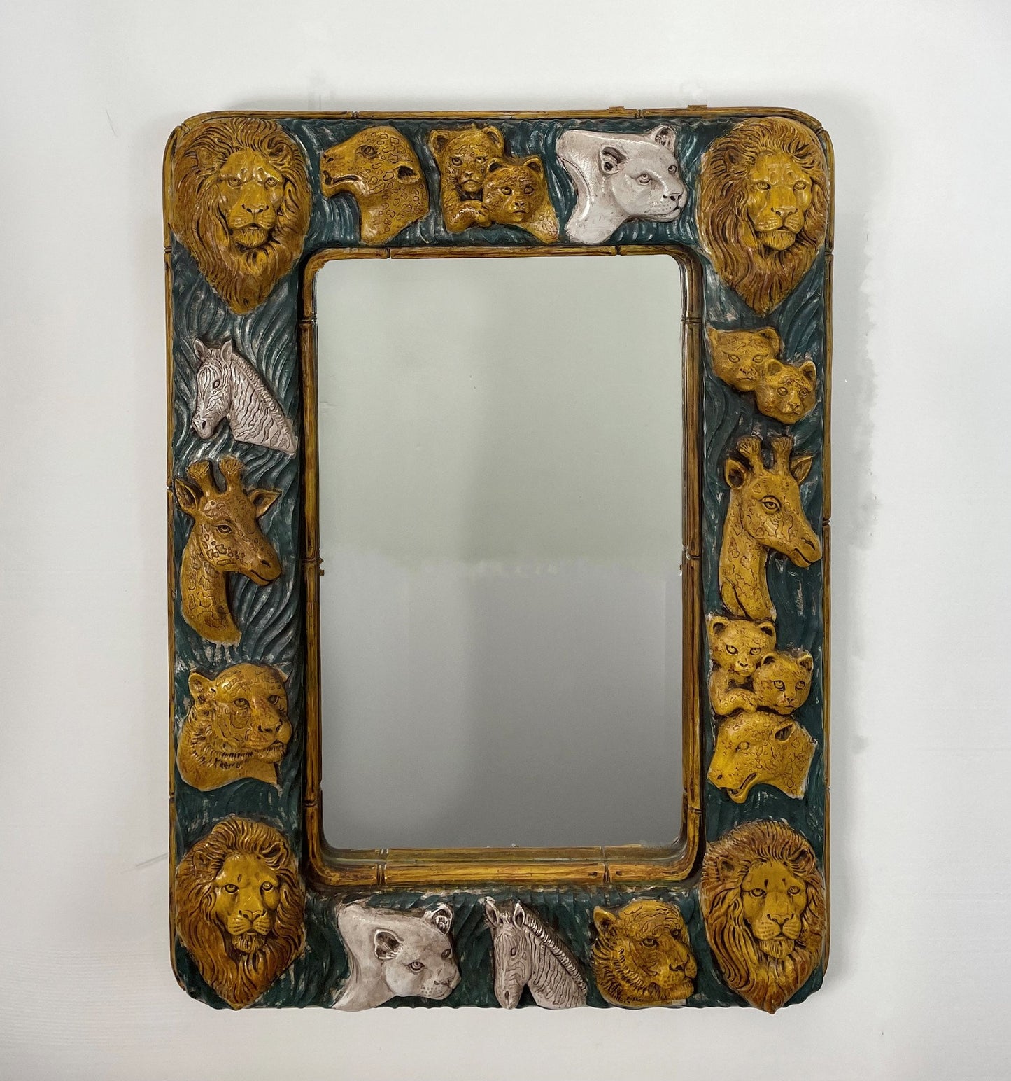 Safari Animals Framed Mirror | David Marshall